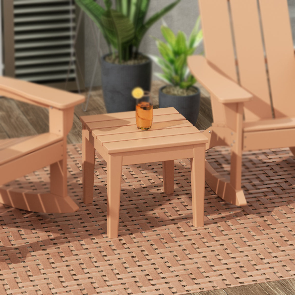 Palms Outdoor Patio Modern Adirondack Side Table