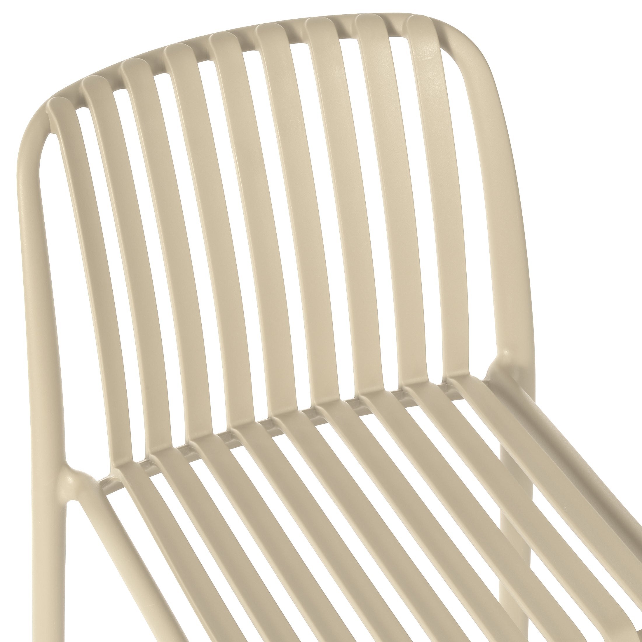 Sunshine 29.5" Outdoor Modern Polypropylene Plastic Patio Bar Height Stools (Set of 2)