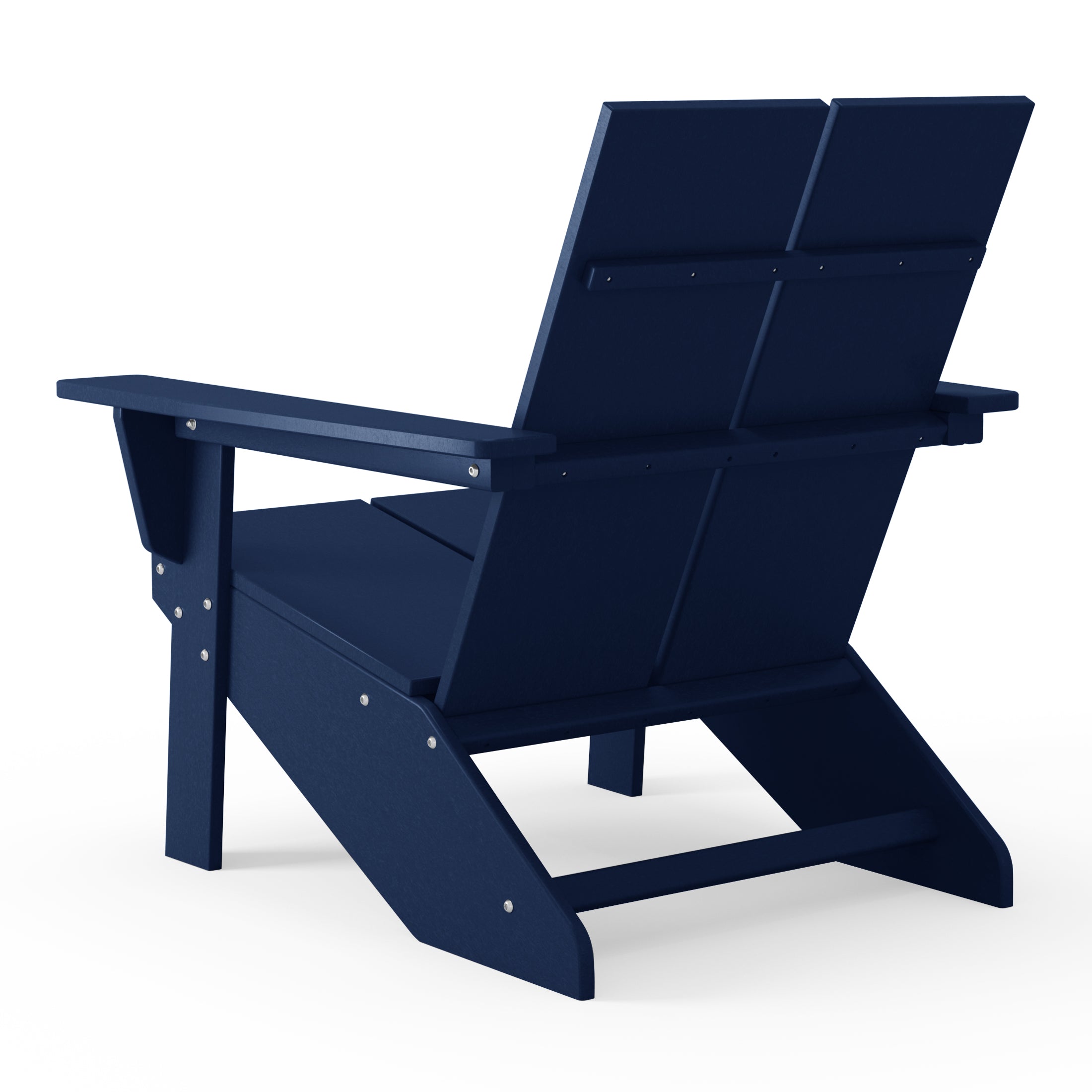 Seaview Outdoor HDPE Modern Adirondack Chair with Cup Holder (Set of 4)