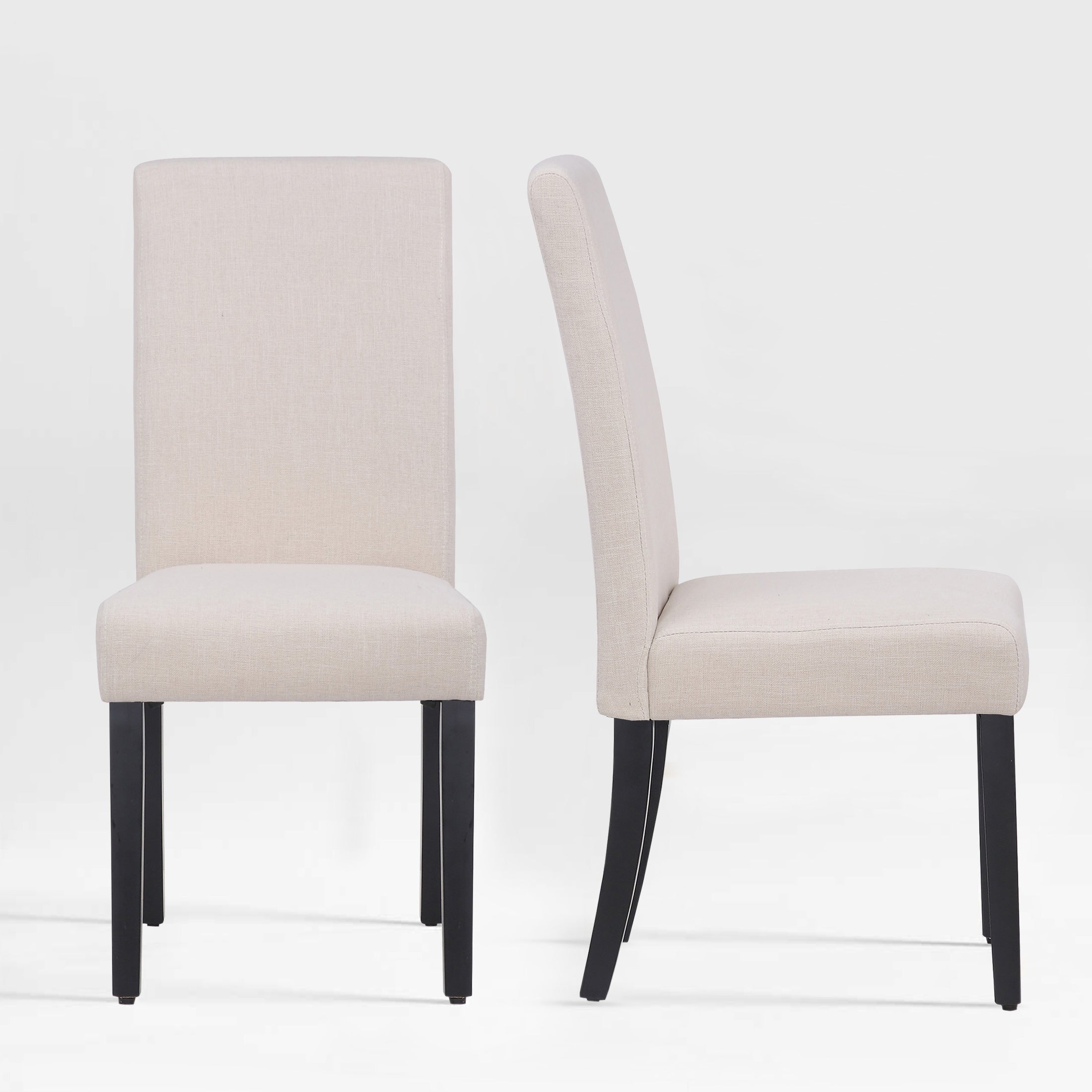 Adison Linen fabric tufted upholstered dining chairs ( 2 piece set )
