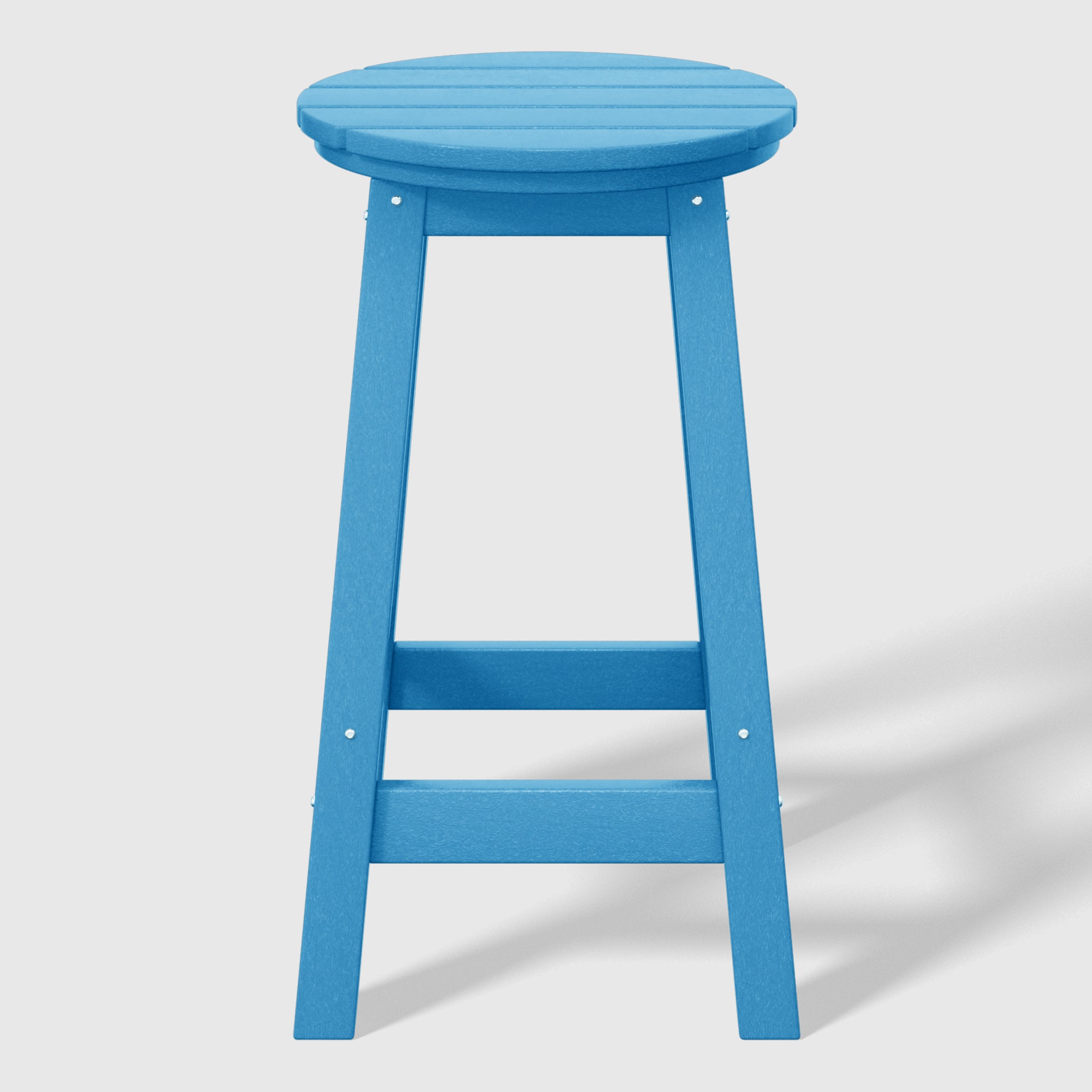 Paradise 24" HDPE Outdoor Patio Round Counter Height Bar Stool Set of 3