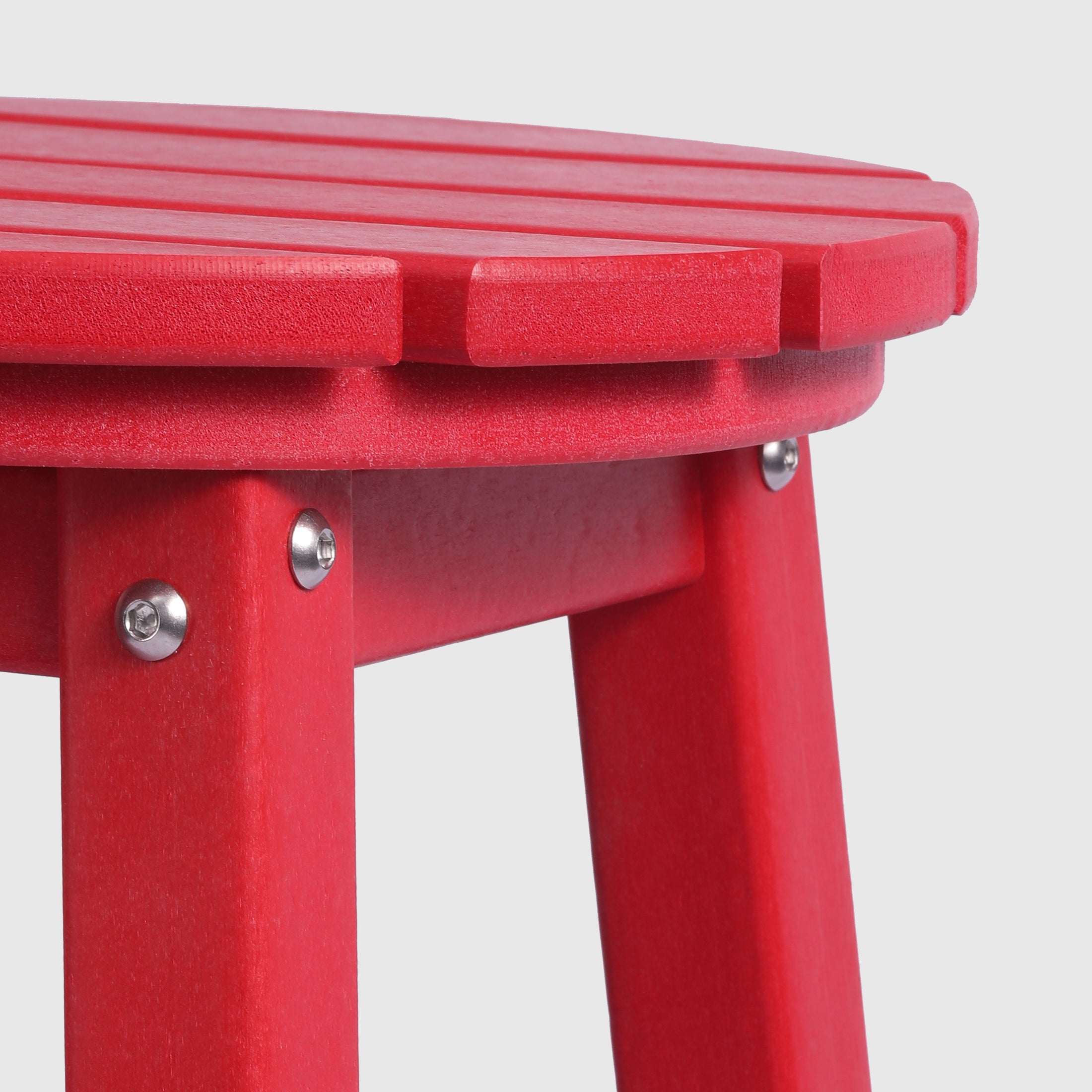 Paradise 24" HDPE Outdoor Patio Round Counter Height Bar Stool Set of 3