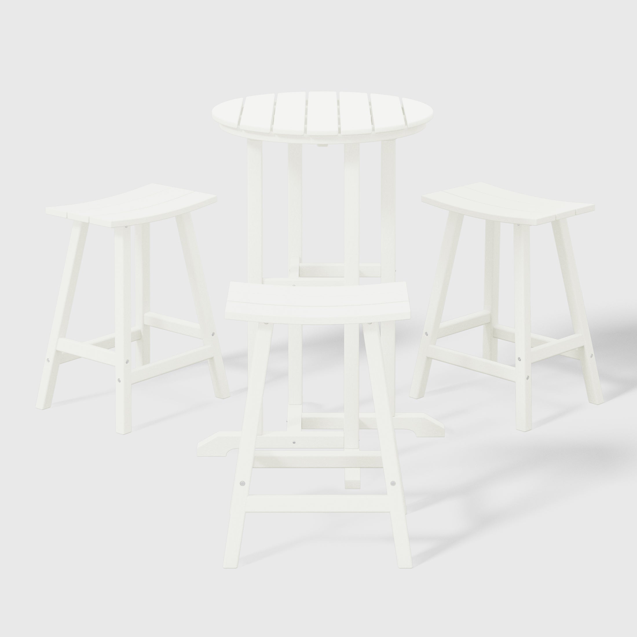Paradise Outdoor Patio Counter Height Bar Stools Bistro Bar Table 4-Piece Set
