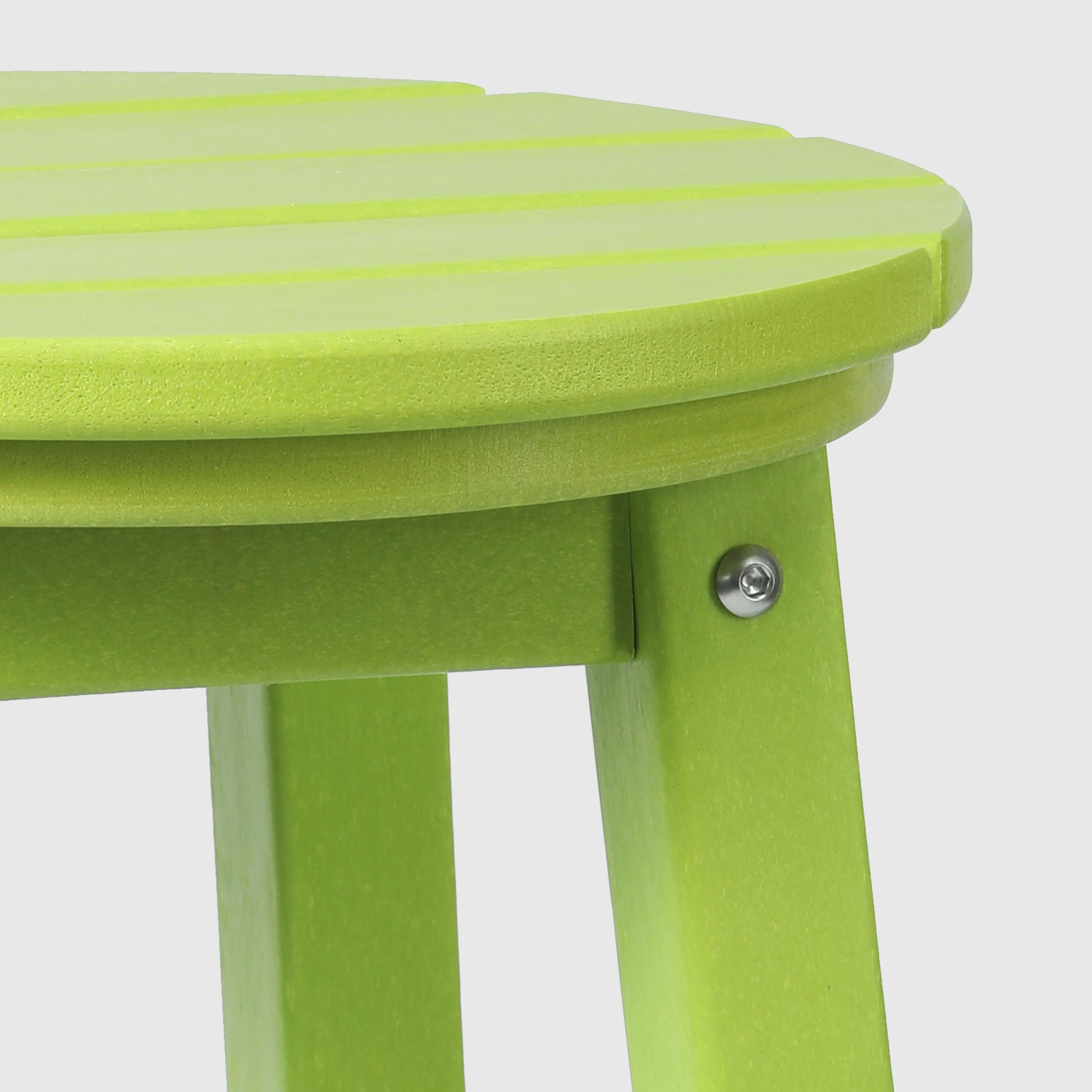 Paradise 24" HDPE Outdoor Patio Round Counter Height Bar Stool Set of 2