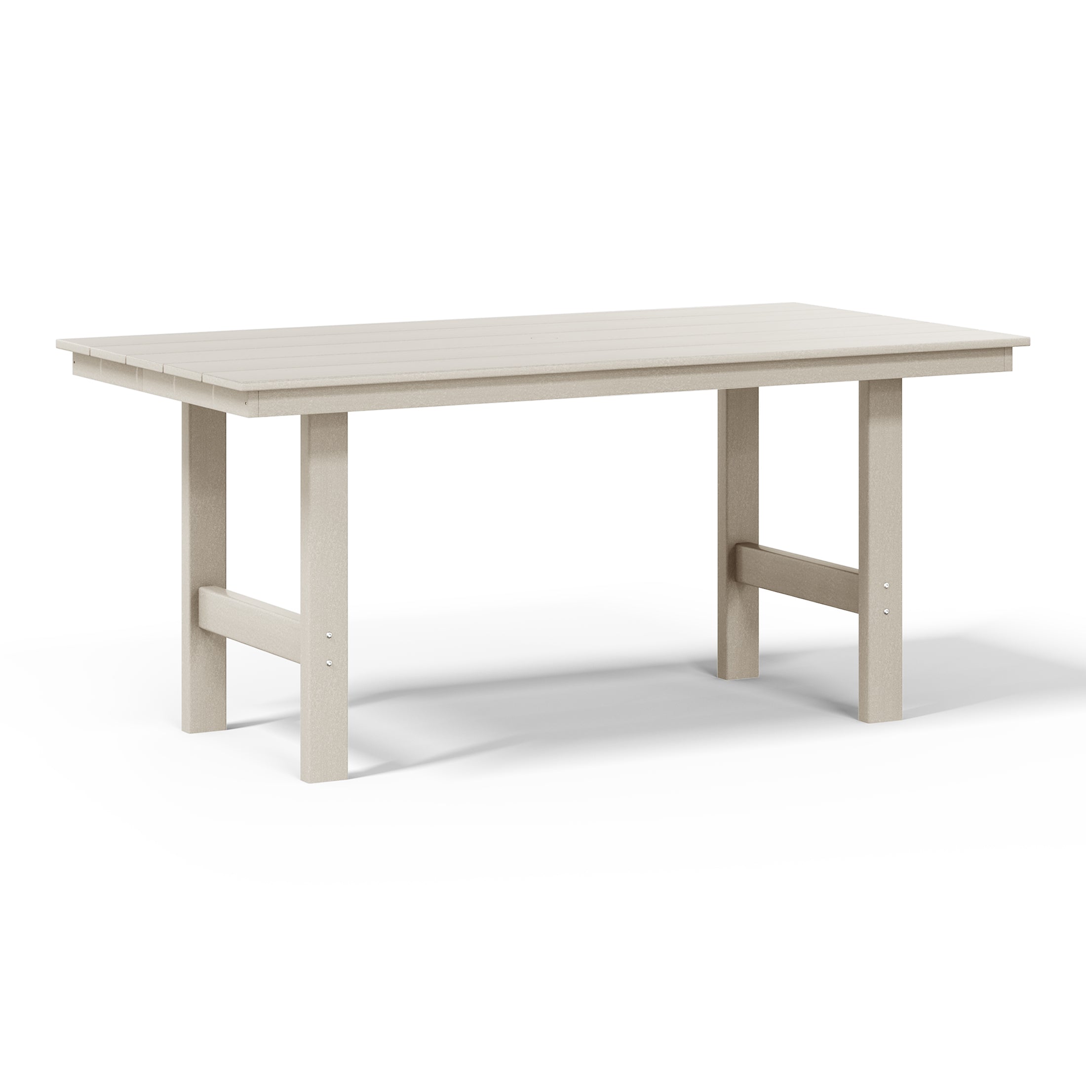 Palms 6-Piece Outdoor HDPE Rectangular Patio Dining Table Set with Bench