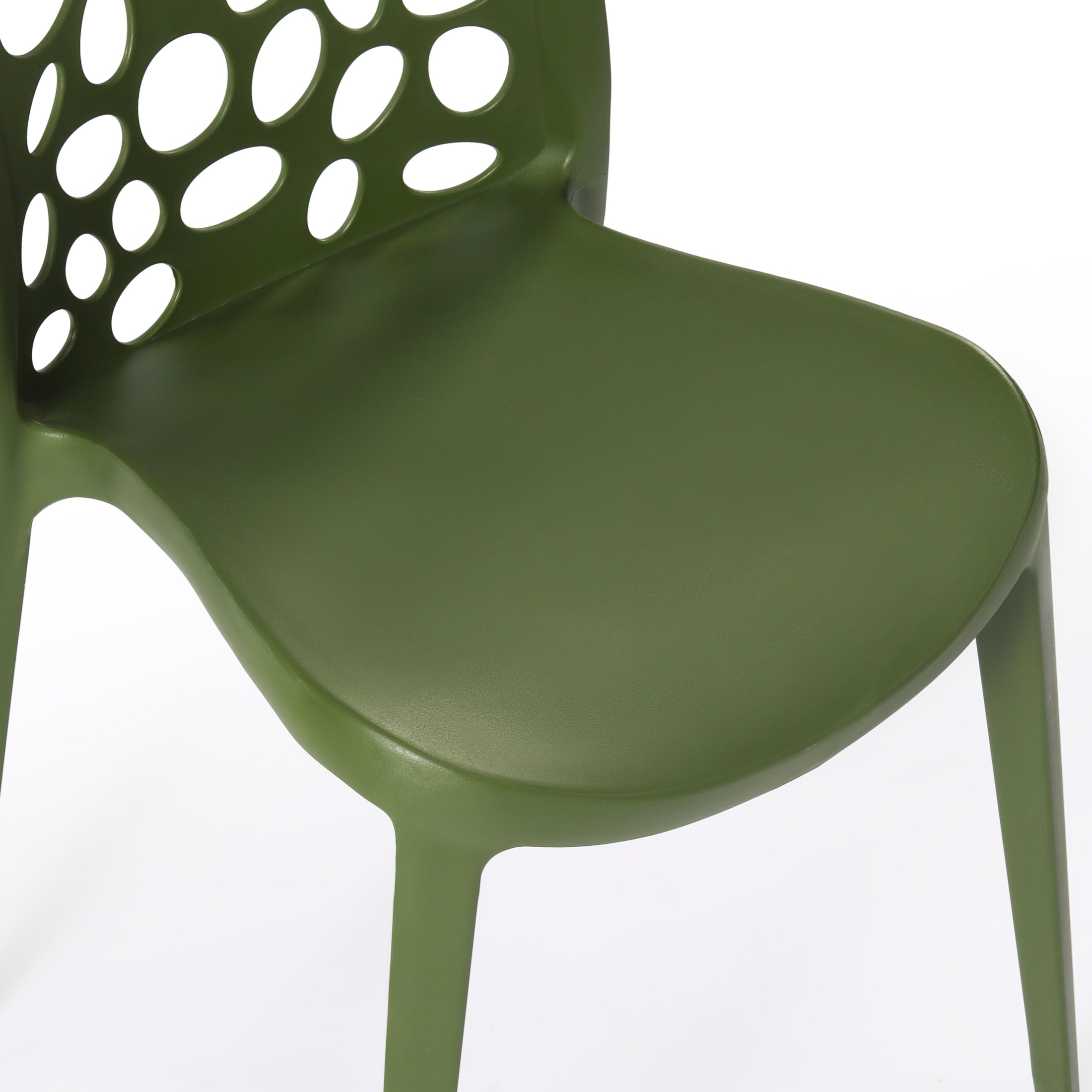 Sunshine Outdoor Modern Stackable Patio Dining Chairs (Set of 2)
