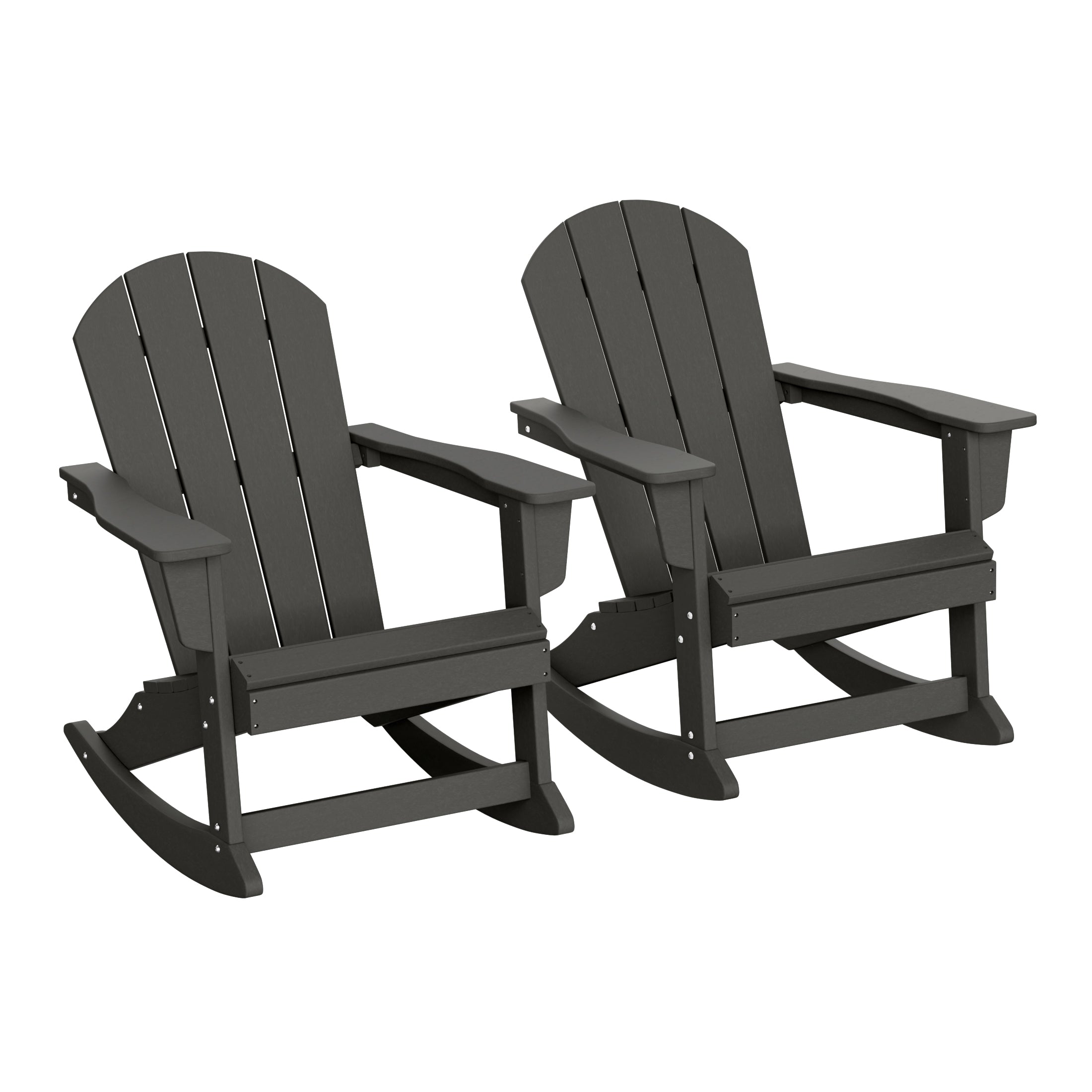 Paradise 2 piece set Outdoor / Patio Poly Adirondack rocking chairs ( 2 seater )