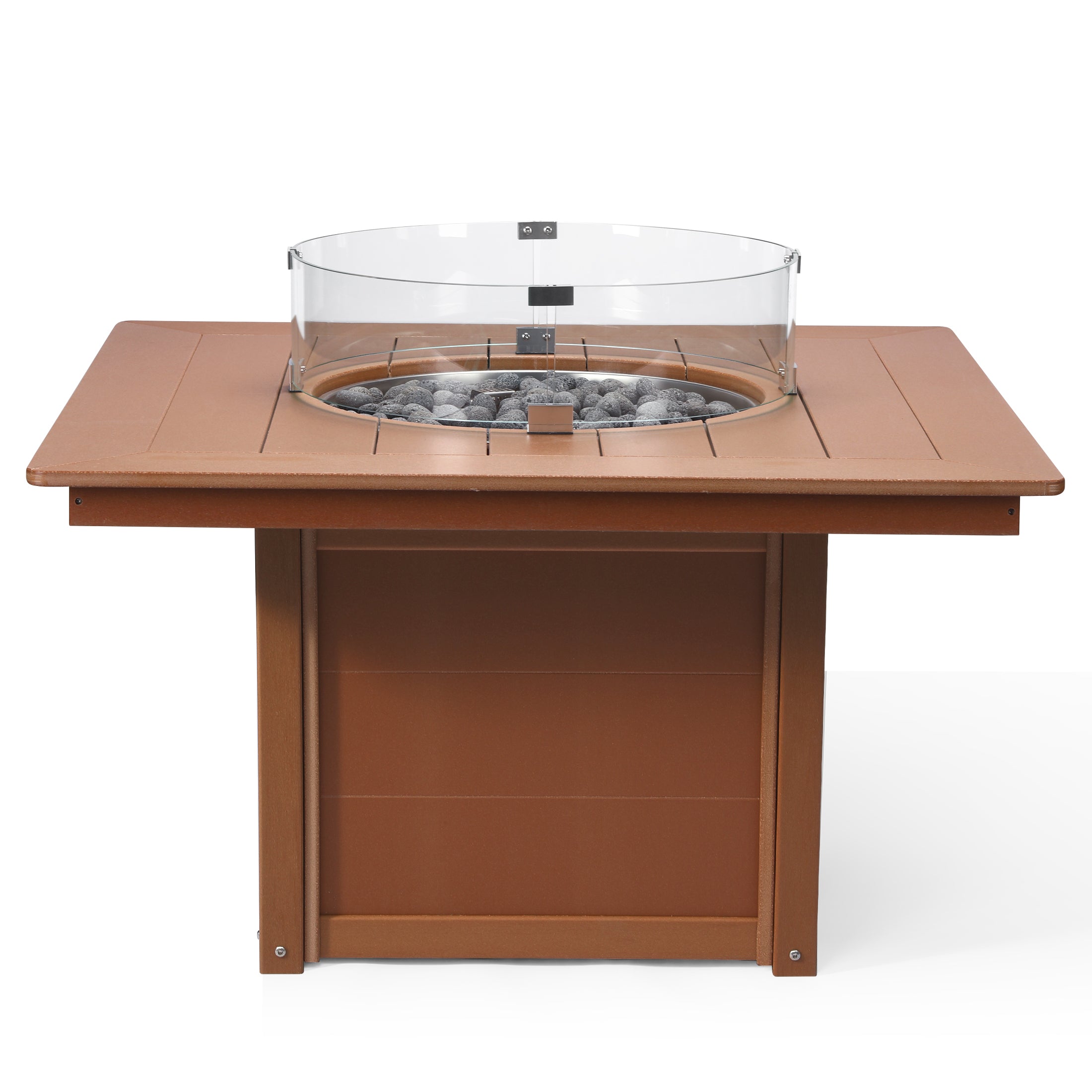 Sol 42" Modern Outdoor Patio Propane Square Fire Pit Table