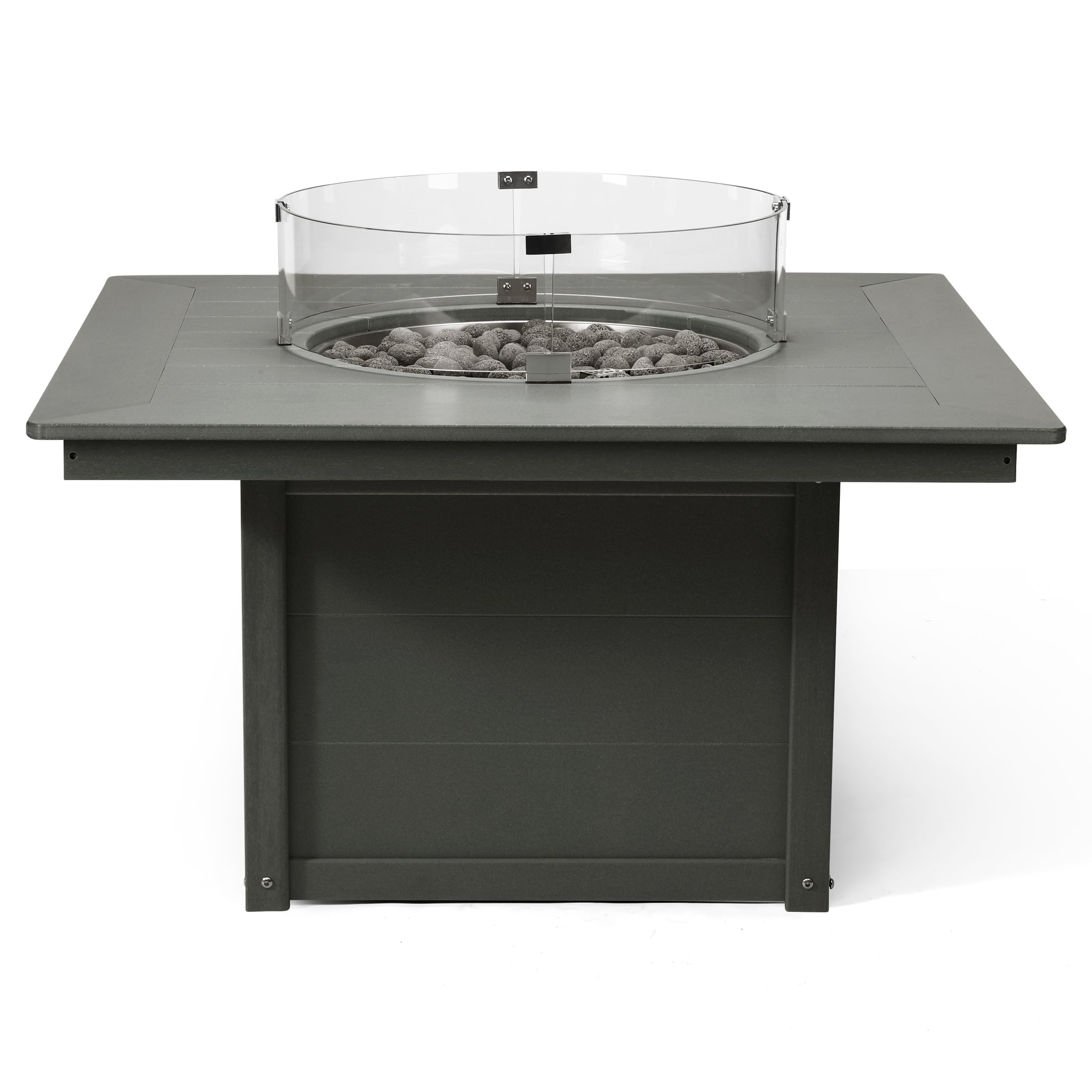 Sol 42" Modern Outdoor Patio Propane Square Fire Pit Table