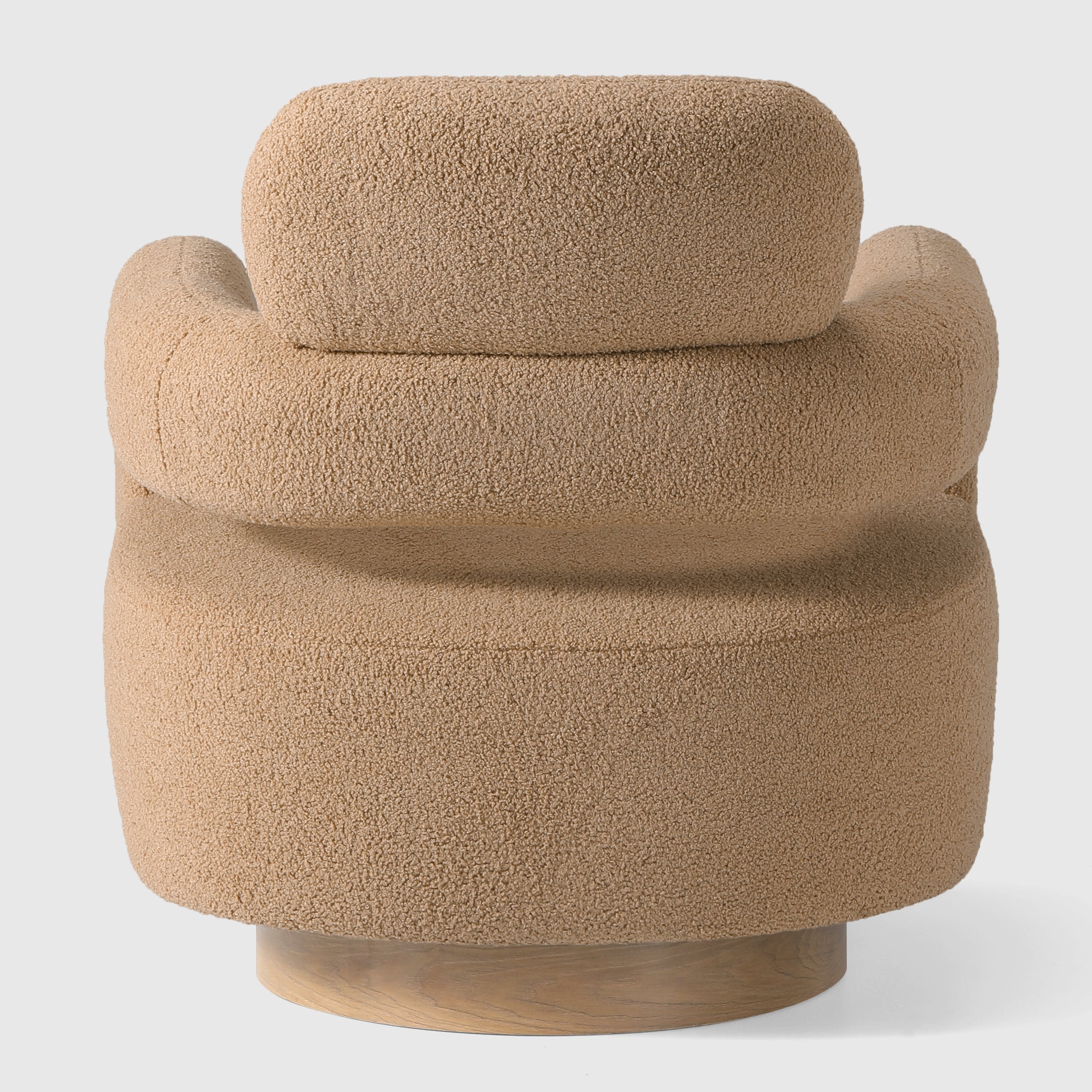 Celine Mid-Century Modern Sherpa Swivel Barrel Accent Chair (Set of 2)