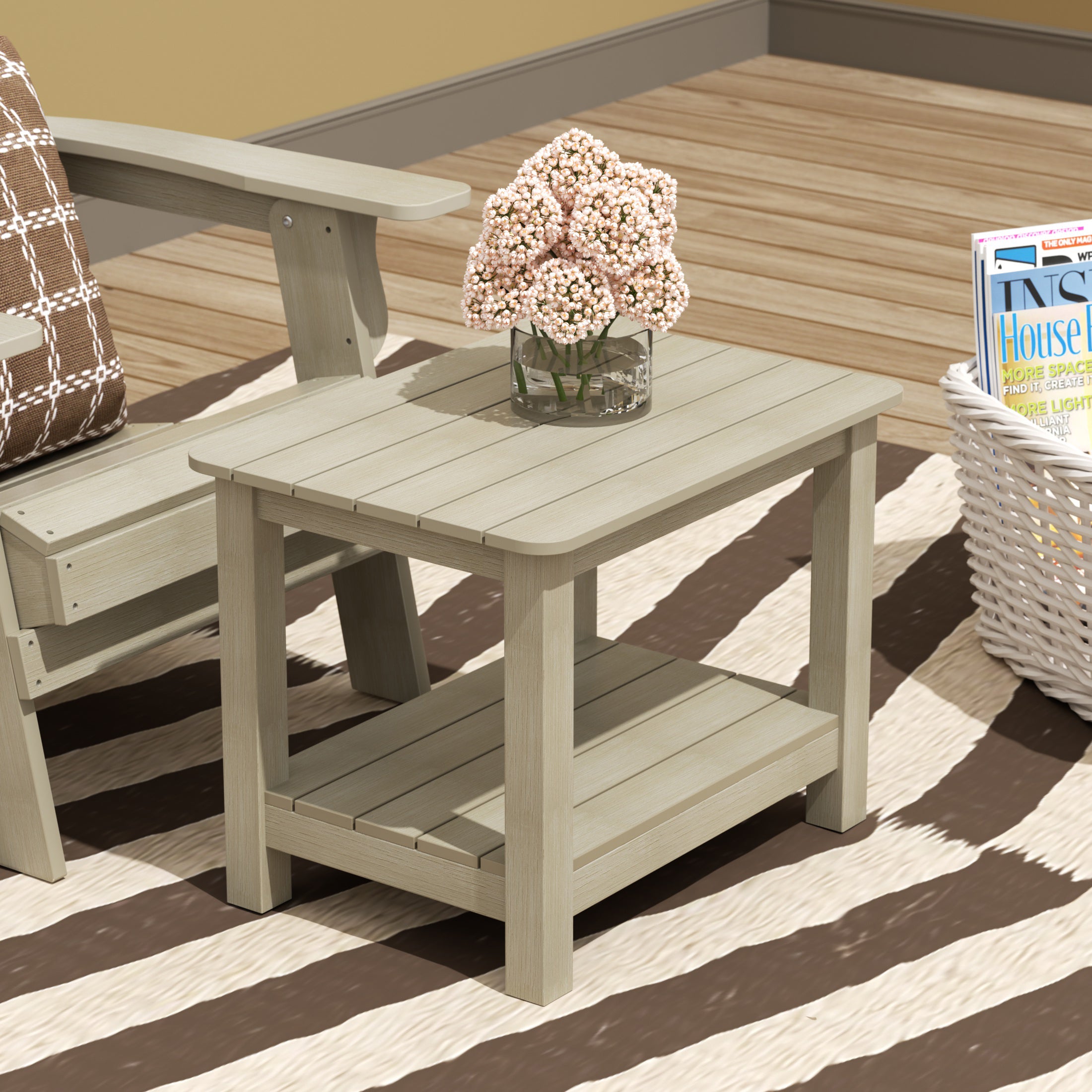Florence Outdoor Patio All-weather Modern Side Table