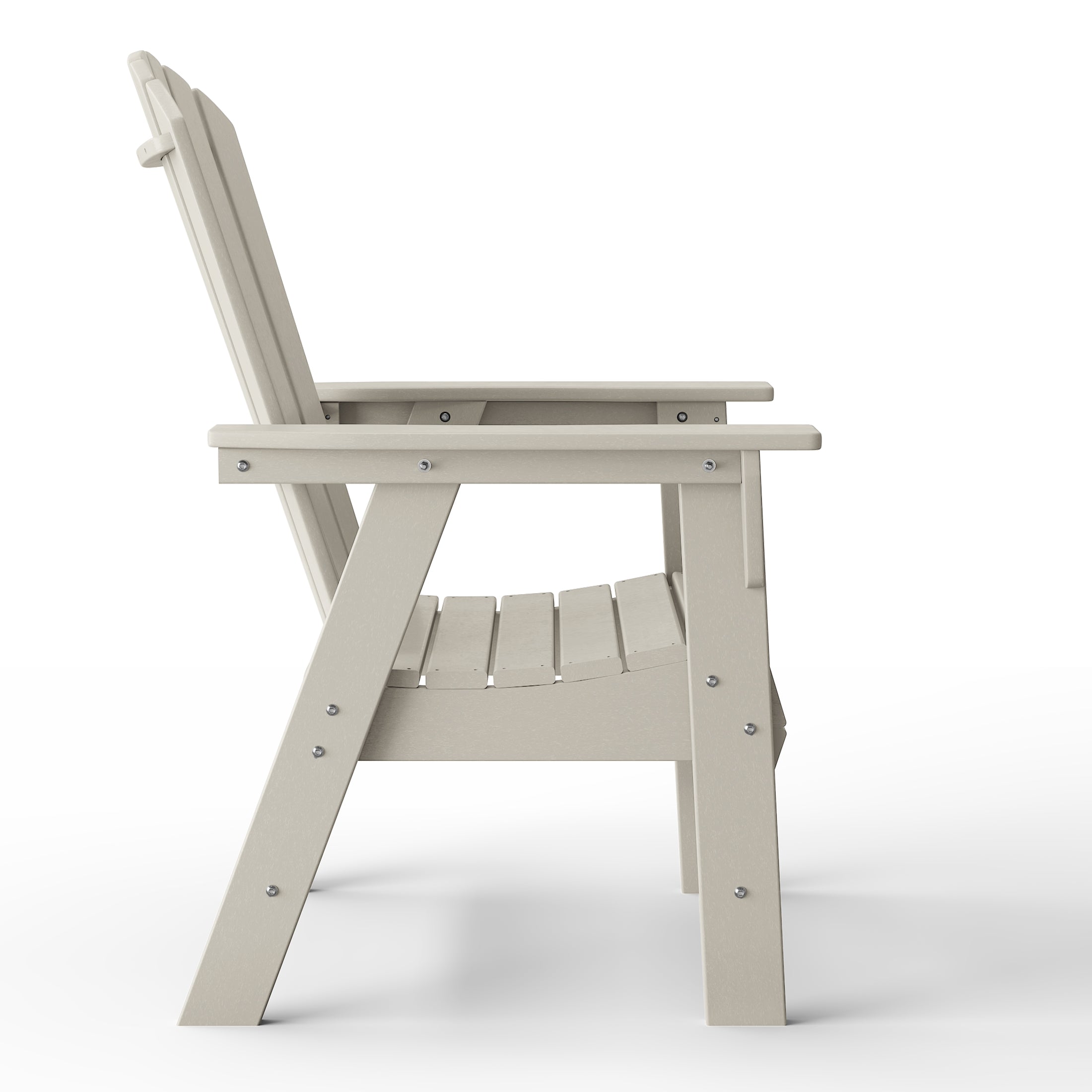 Portside Outdoor Modern HDPE Adirondack Patio Dining Chairs (Set of 2)