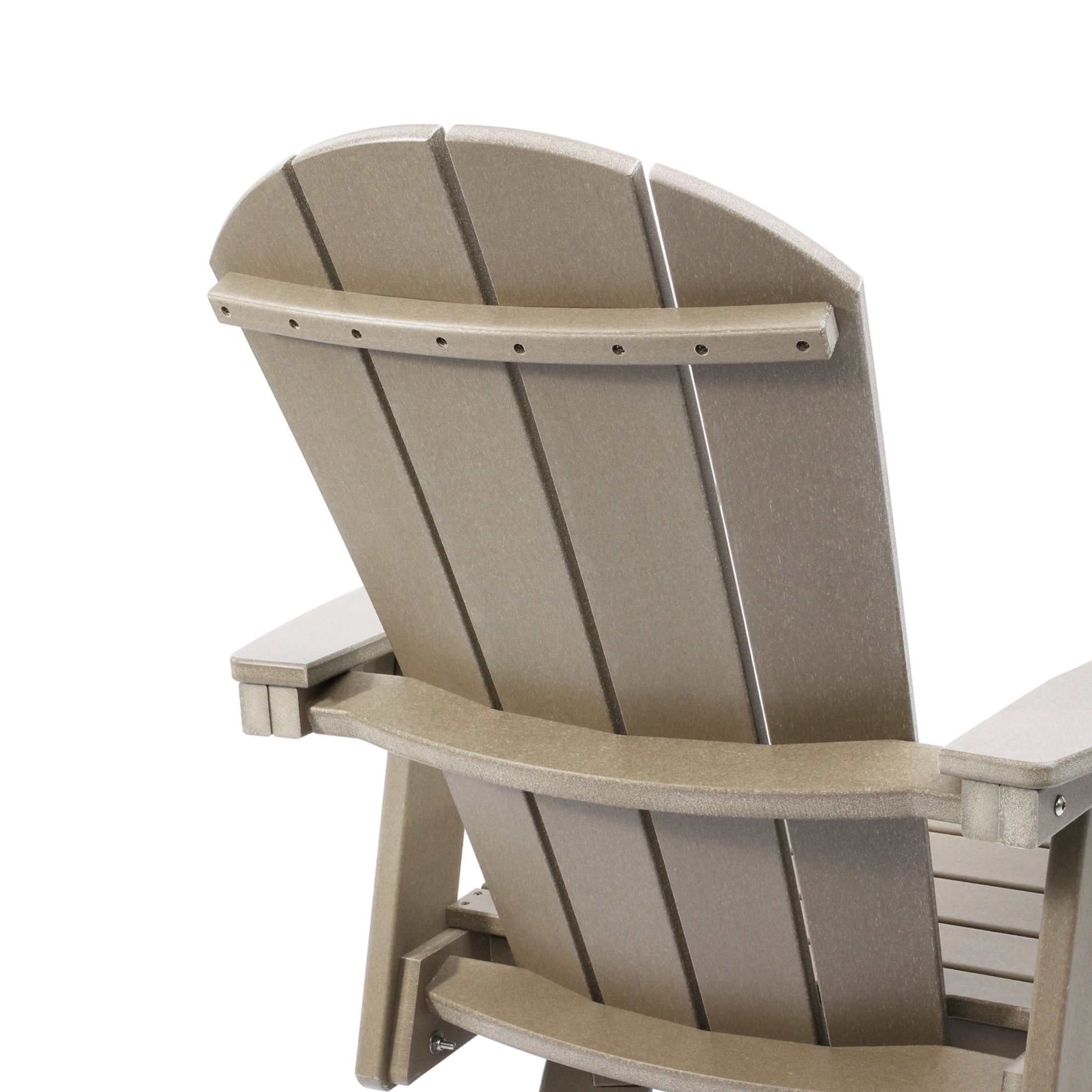 Paradise Outdoor HDPE Tall Adirondack Bar Height Chair With Cup Holder
