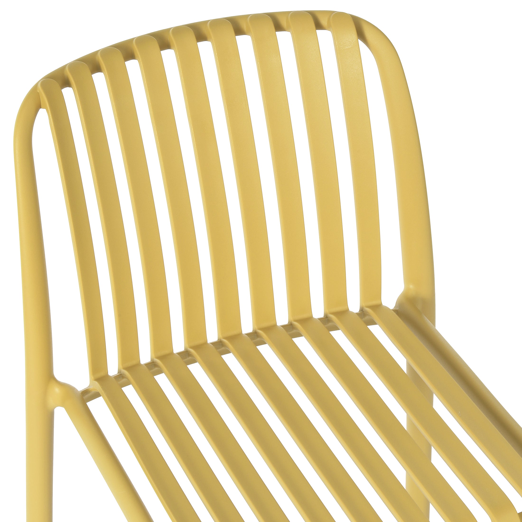 Sunshine 29.5" Outdoor Modern Polypropylene Plastic Patio Bar Height Stools (Set of 2)