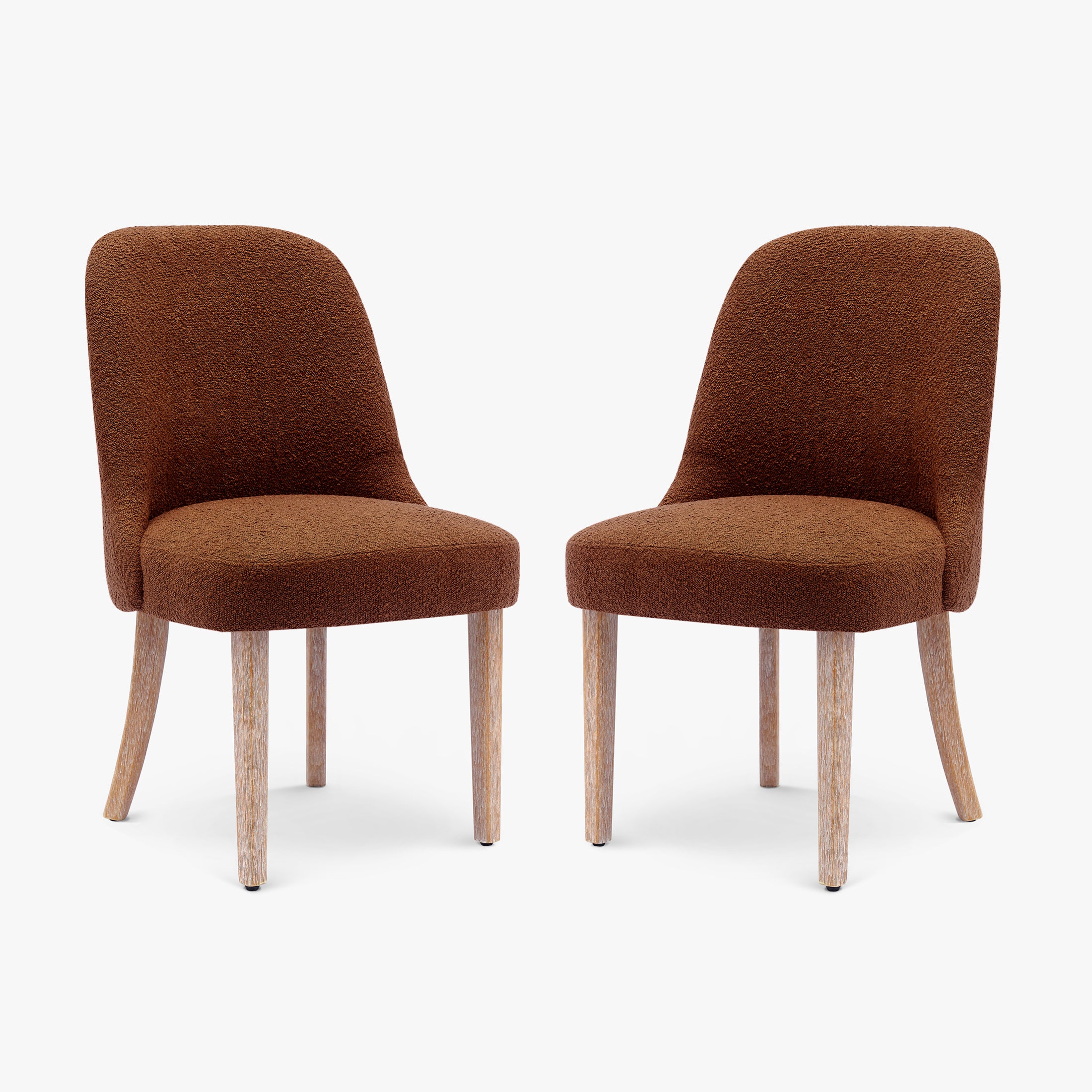 Amélie Mid-Century Modern Upholstered Boucle Dining Chair