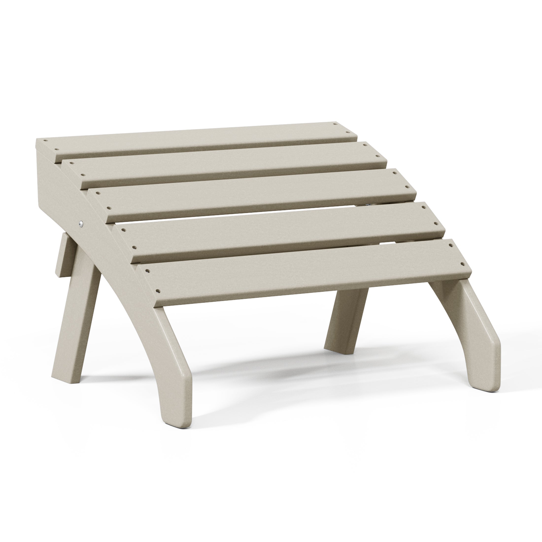 Portside Outdoor Patio HDPE Adirondack Ottoman Footrest