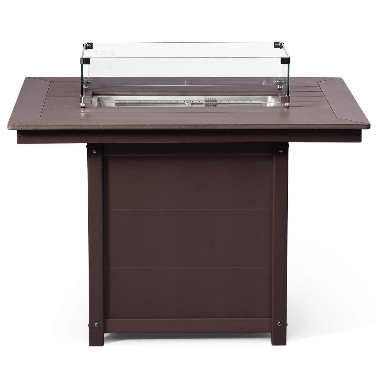 Sol 46" Modern Outdoor Patio Gas Propane Rectangular Fire Pit Table