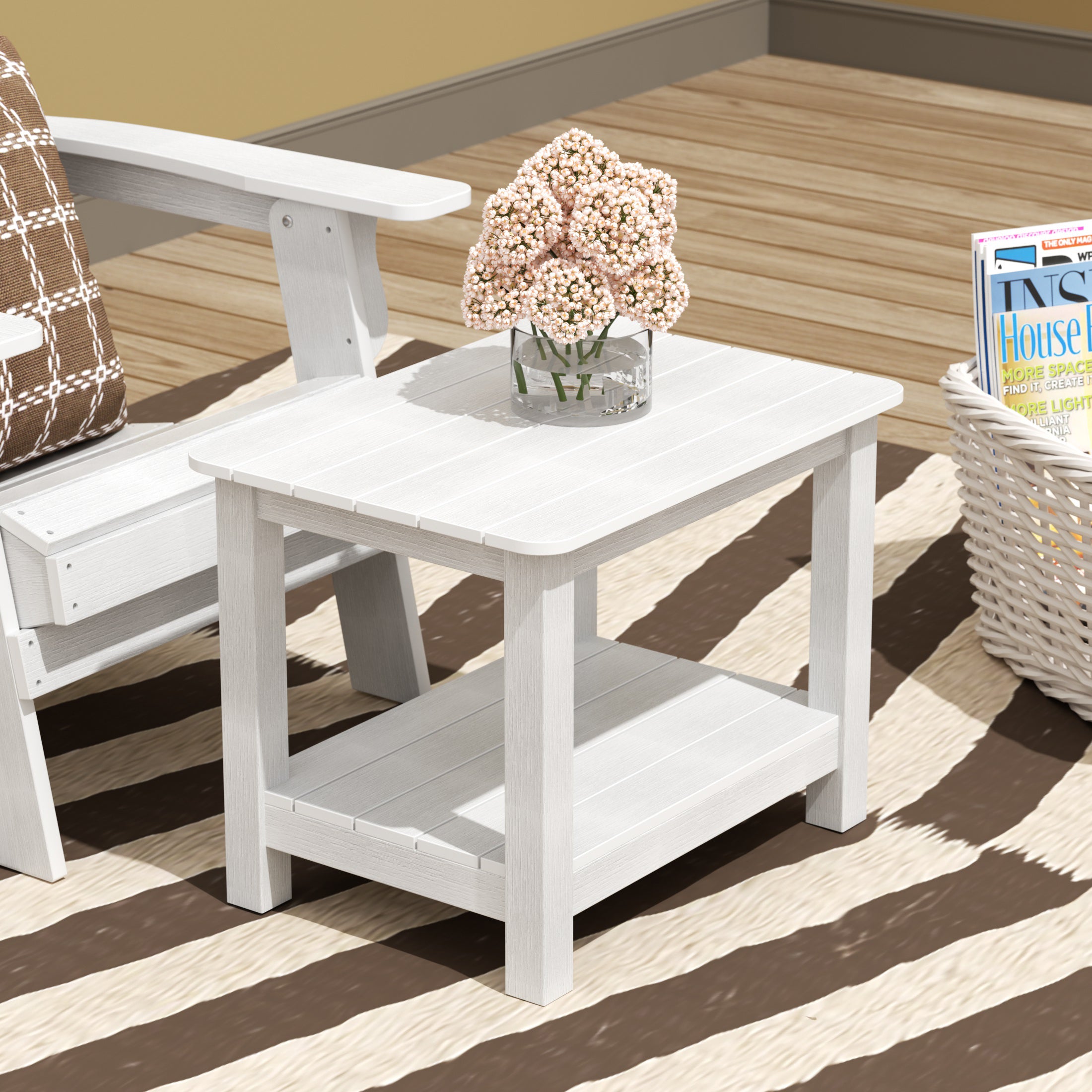 Florence Outdoor Patio All-weather Modern Side Table