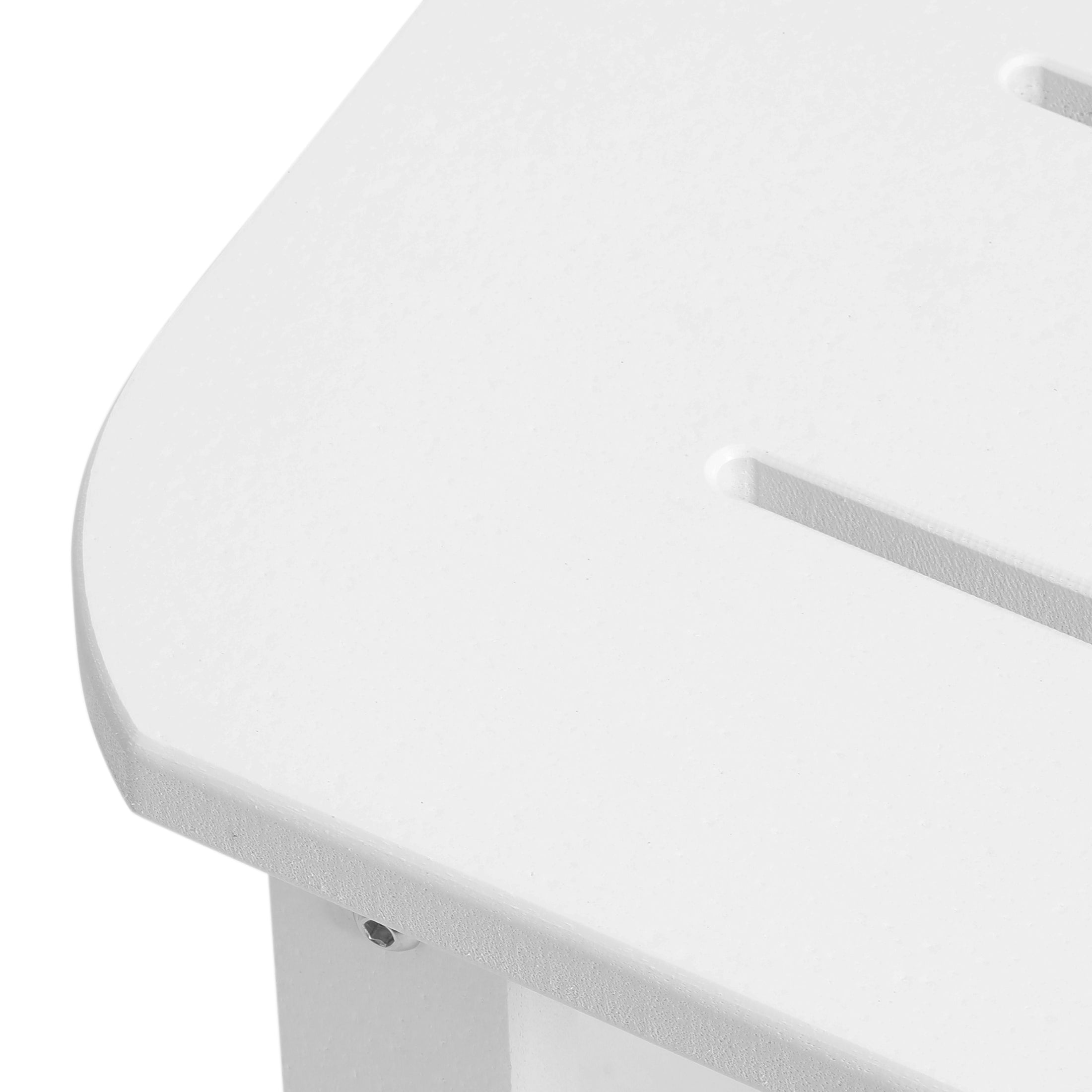 Lago 2-Tier Outdoor HDPE Modern Adirondack Square Patio Side Table