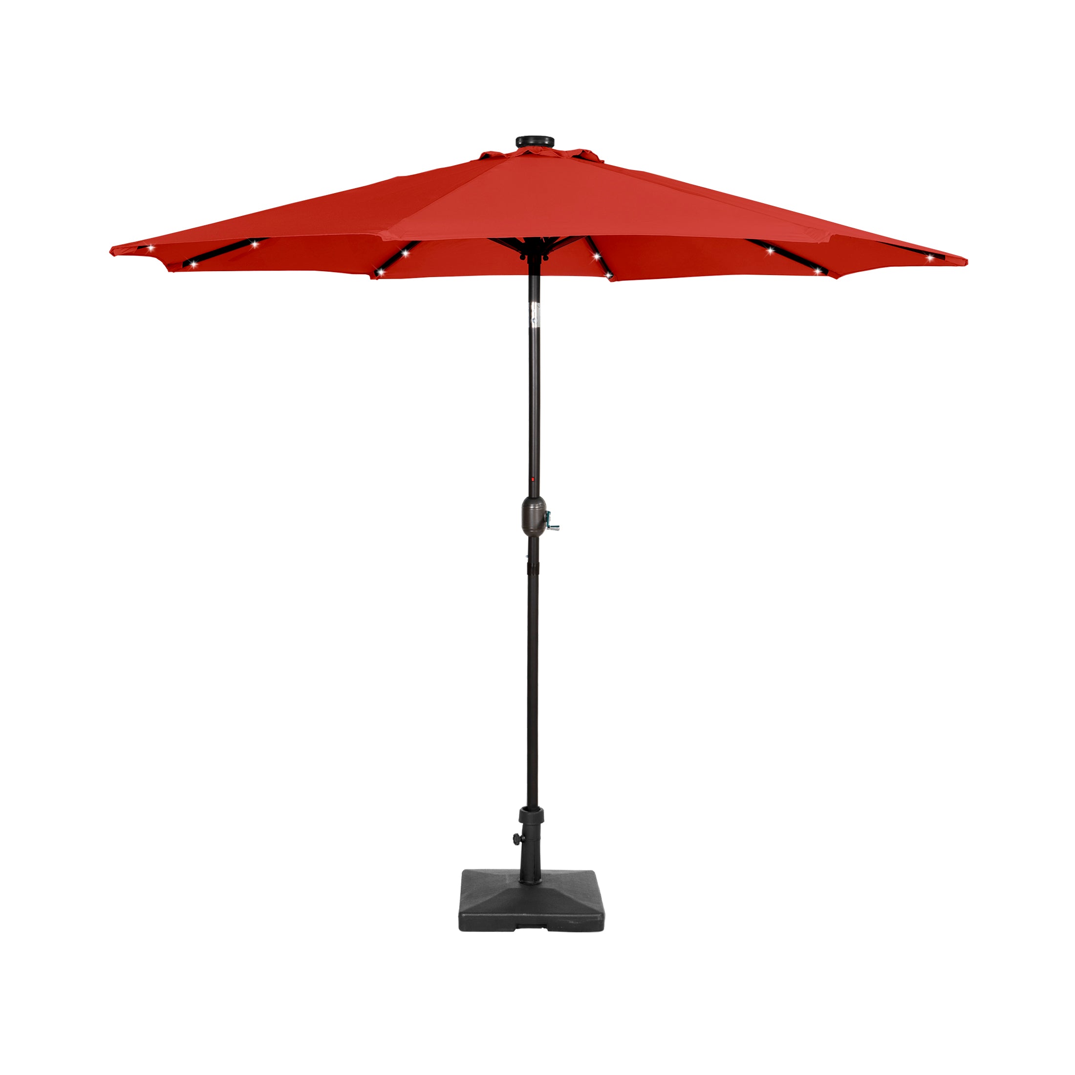 Westlake 9 ft. Patio Solar Power LED lights Market Umbrella with 50 lbs concrete weight base kit