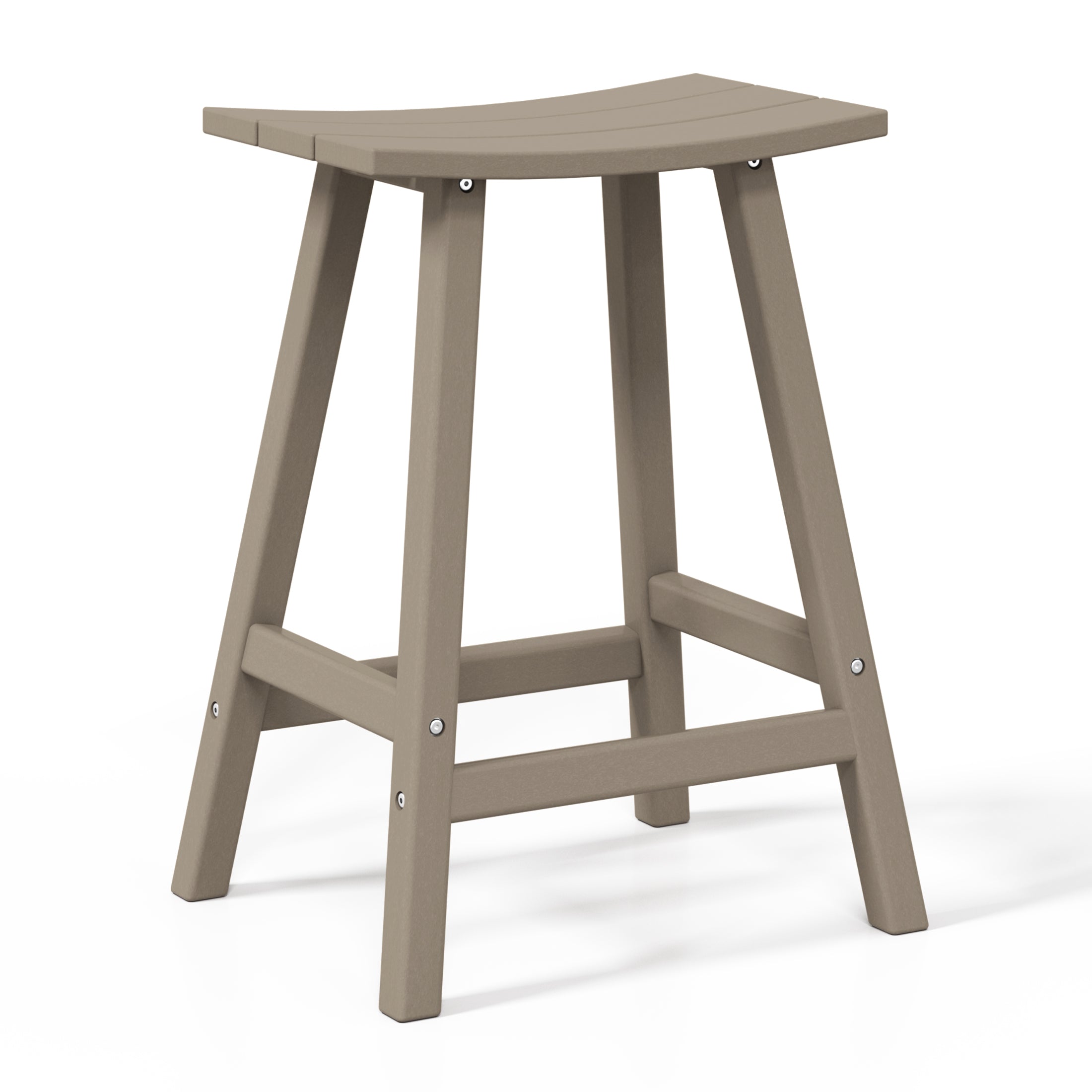 Paradise 2 piece set of 24" height Outdoor / Patio Saddle bar stools