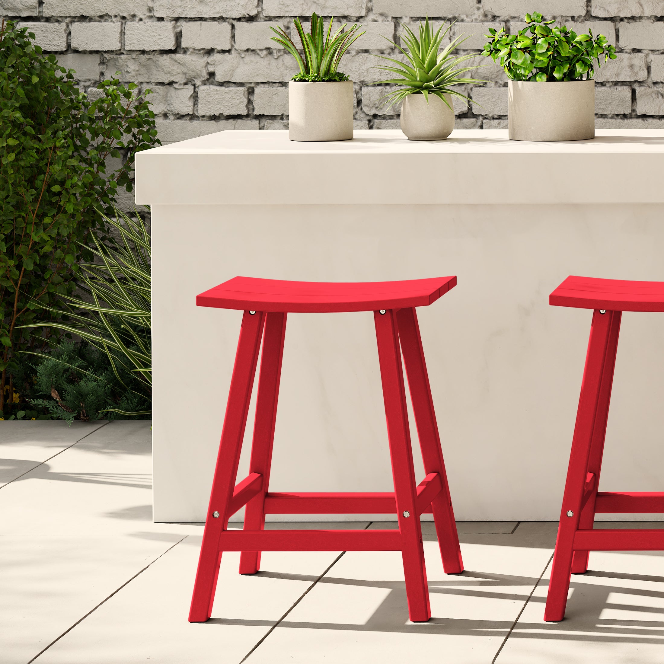 Paradise 24" height Outdoor / Patio Saddle bar stool
