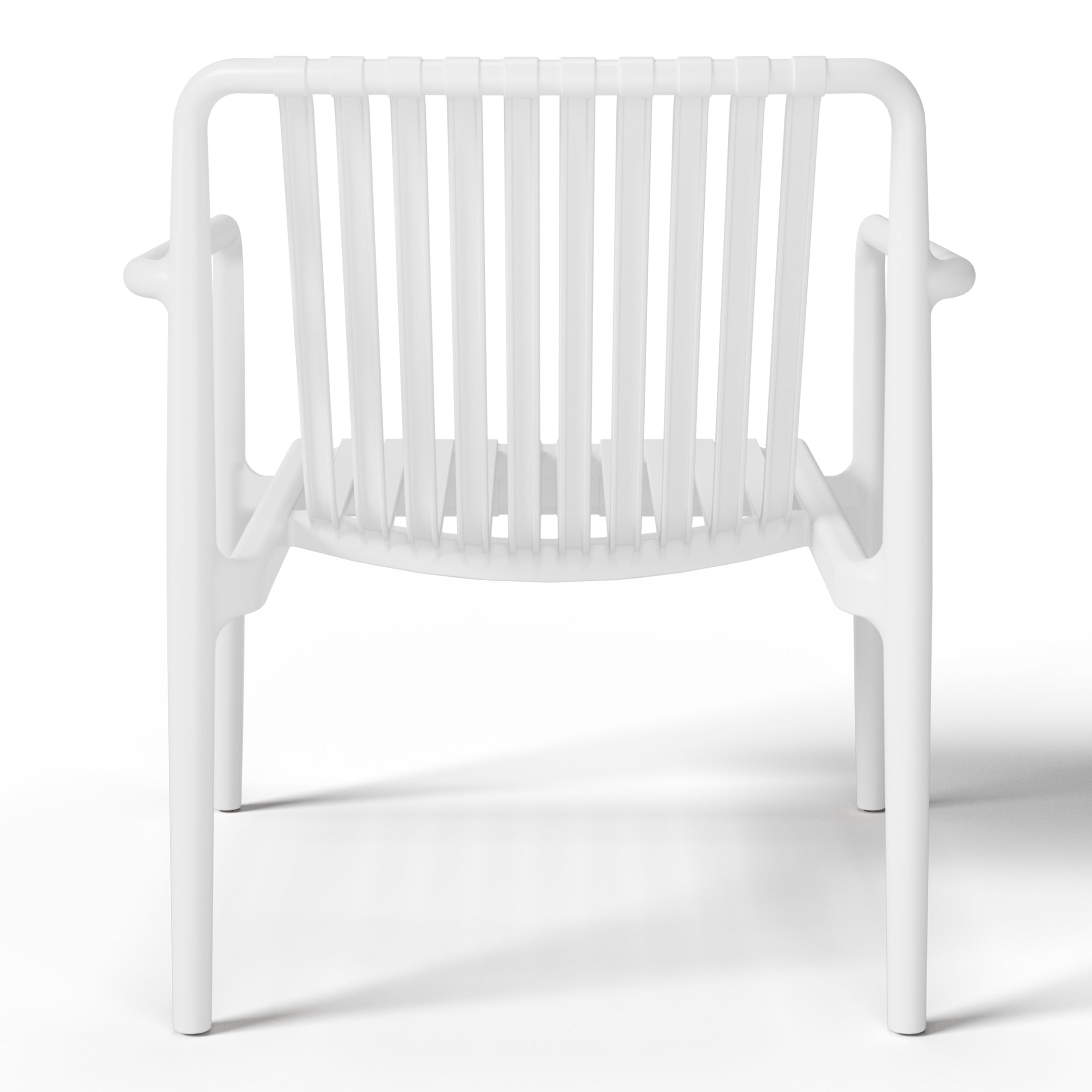 Sunshine Outdoor Modern Stackable Plastic Patio Club Armchairs (Set of 2)
