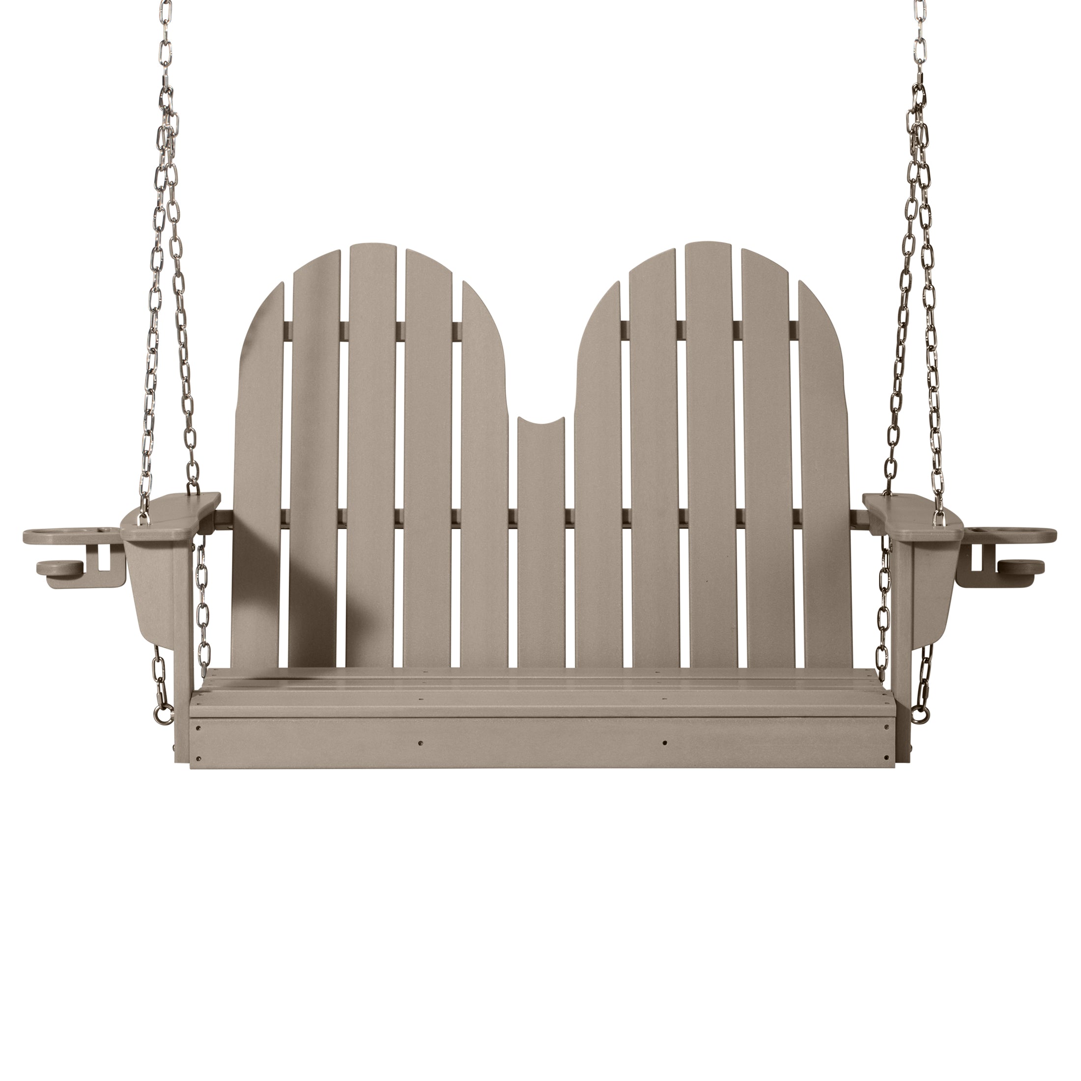 Savannah 4ft Outdoor HDPE Poly Farmhouse Hanging Porch Swing With Cup Holders