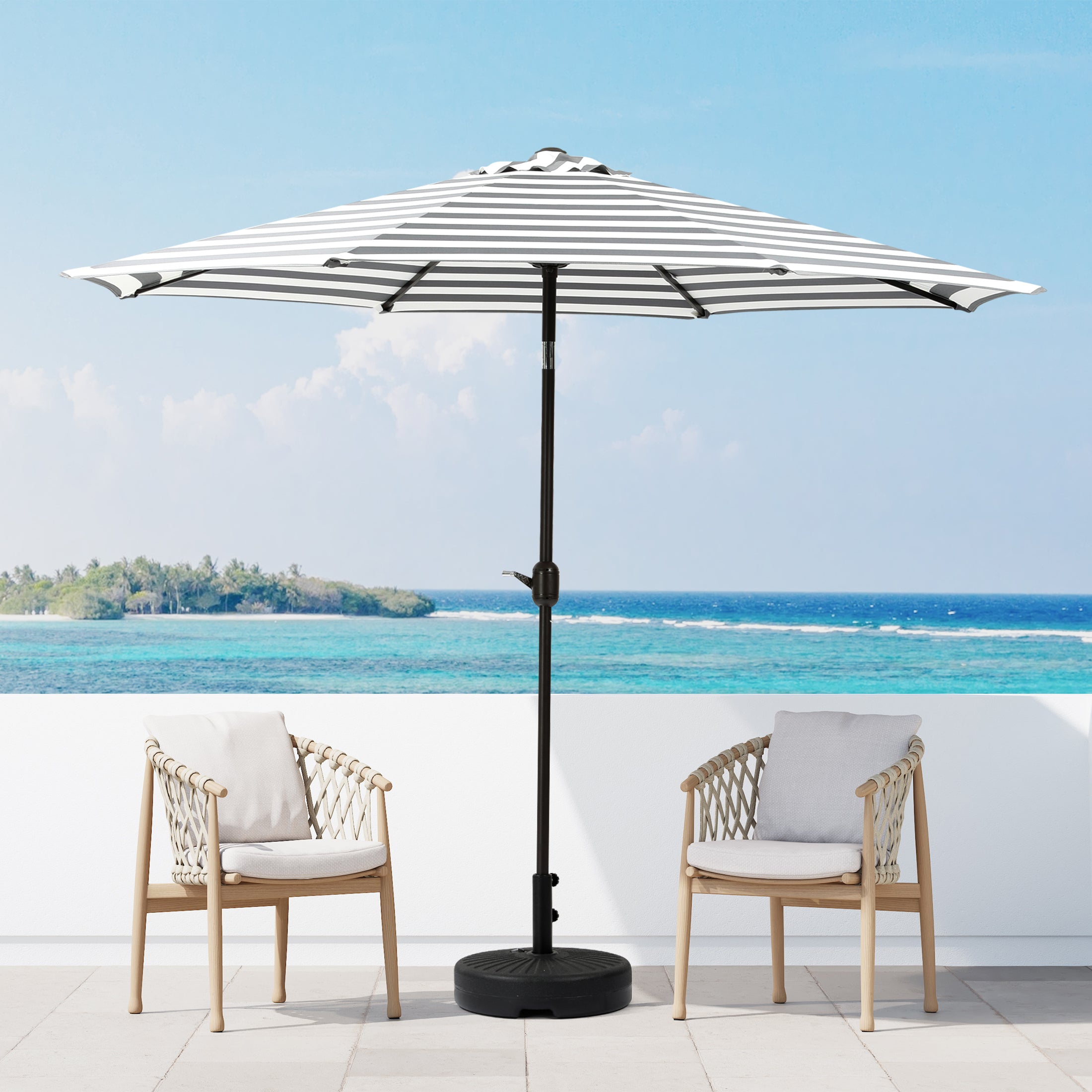 Cabana 9 ft. Patio Table Umbrella with tilt and crank features