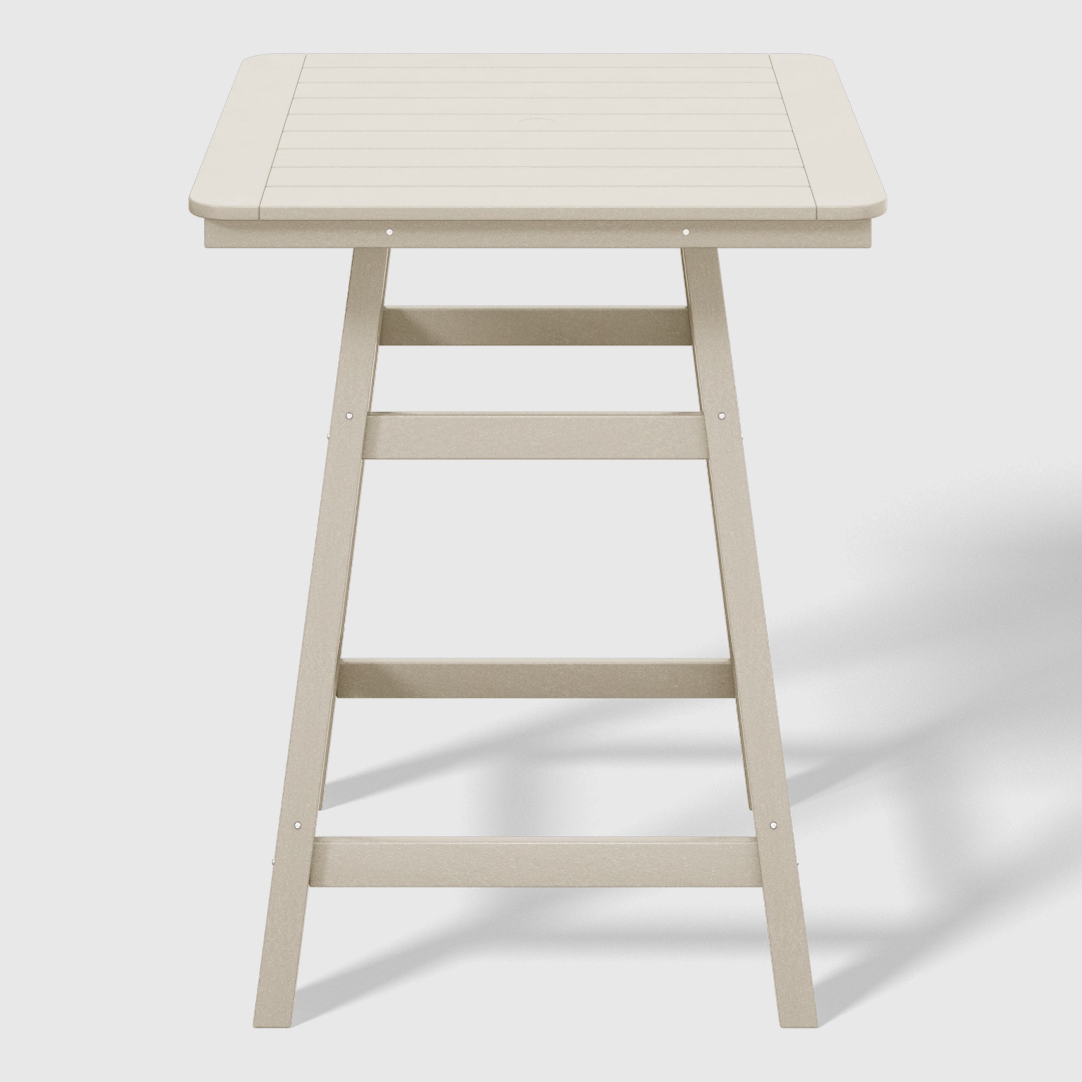 Paradise 30" Square Outdoor Patio Counter High Bistro Bar Table With Umbrella Hole