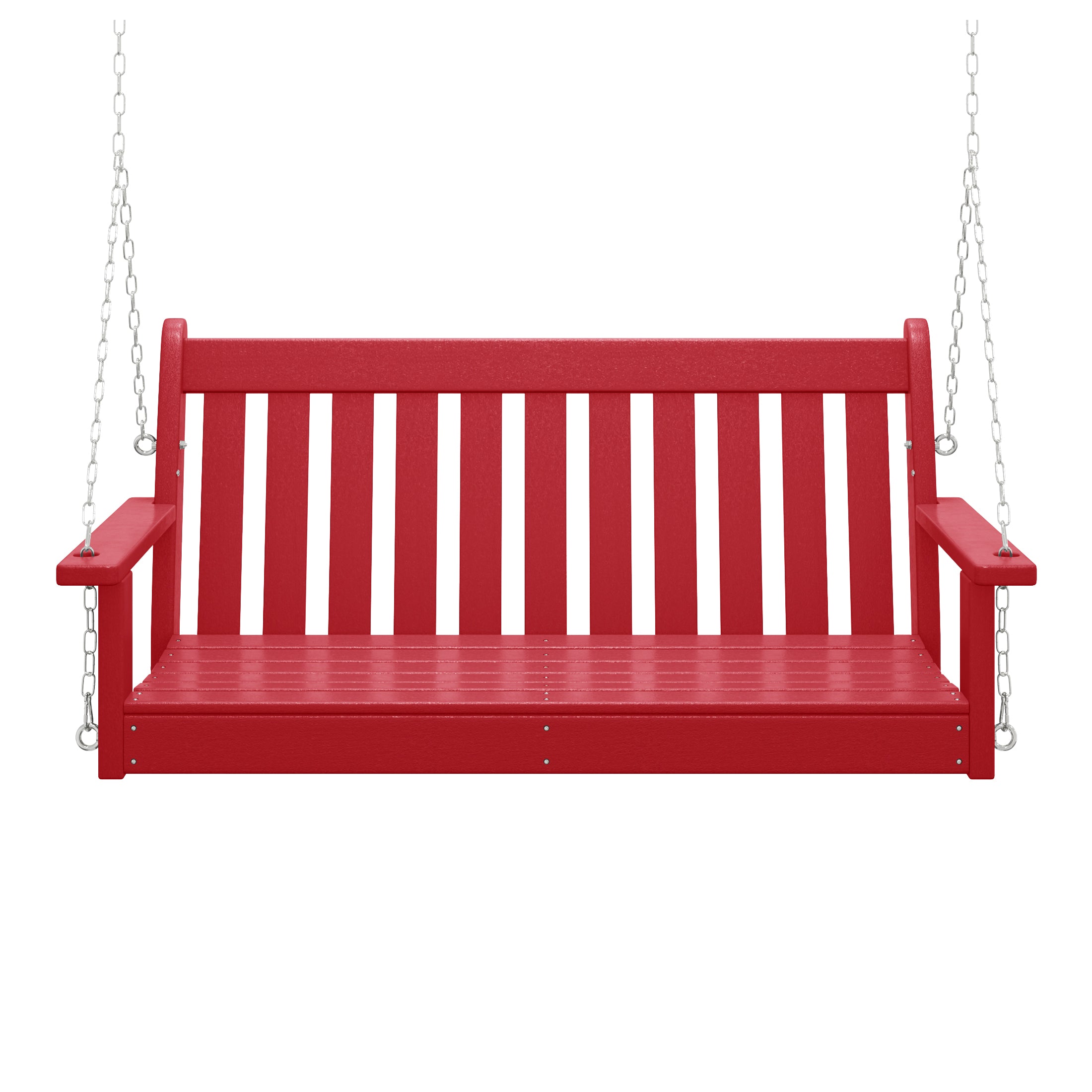 Paradise Outdoor Patio HDPE Hanging Front Porch Swing Bench