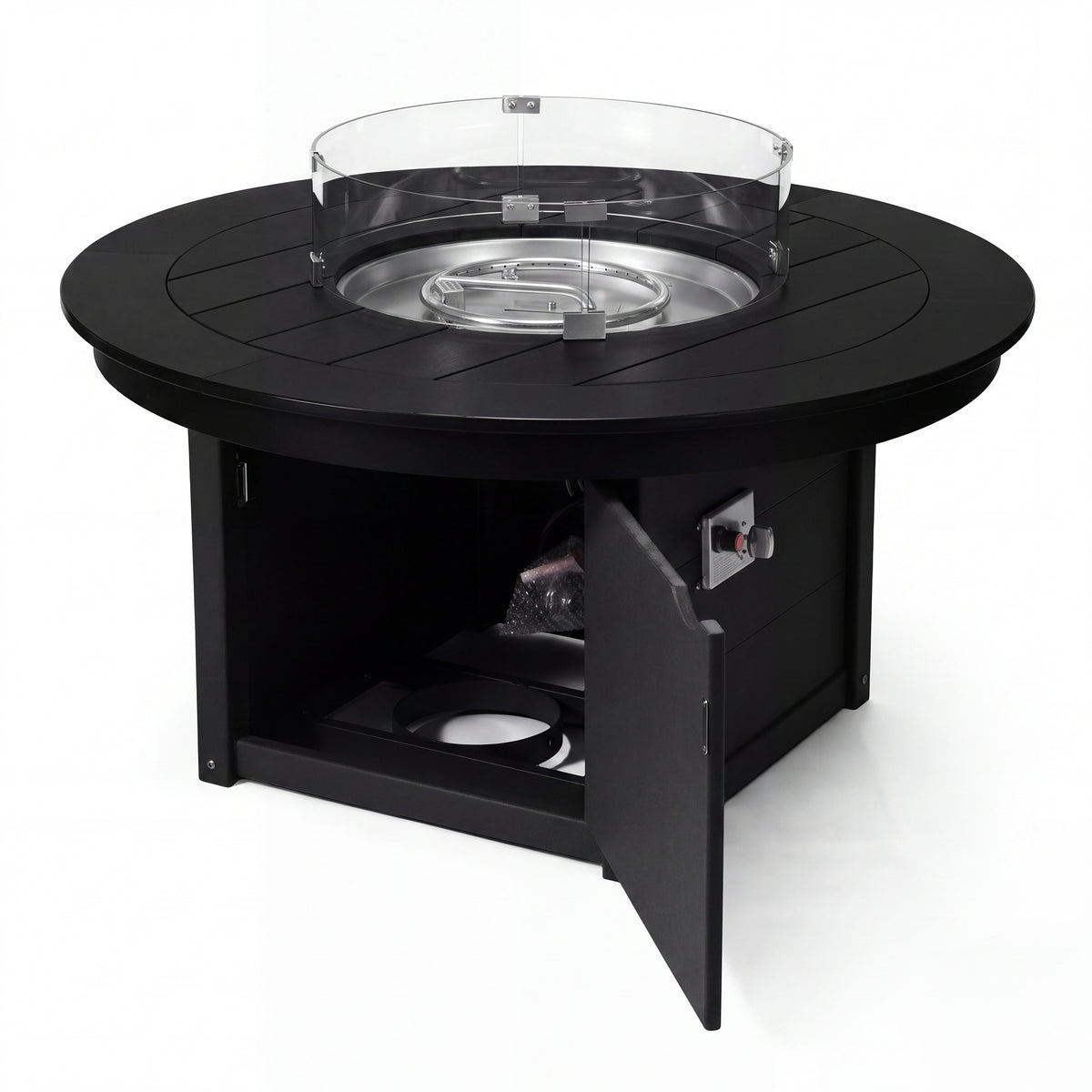 Sol 47" Modern Outdoor 55,000 BTU Patio Propane Round Fire Pit Table