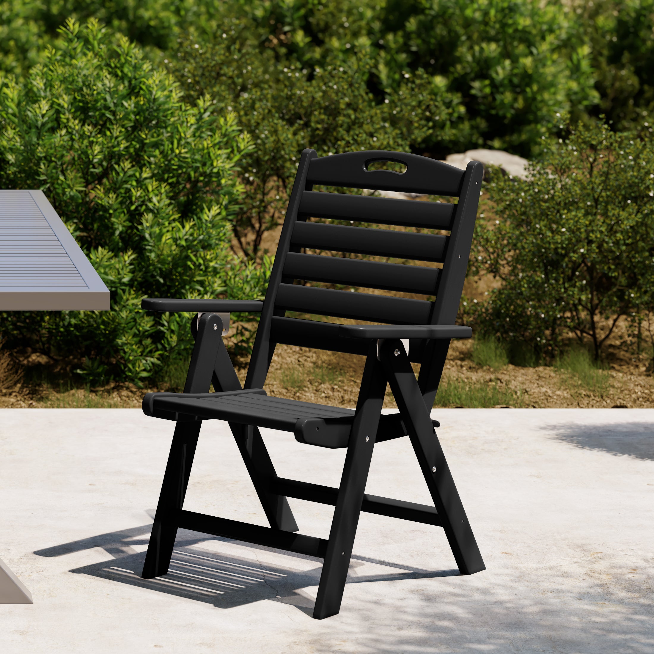 Paradise HDPE Adjustable Highback Folding Patio Dining Chair