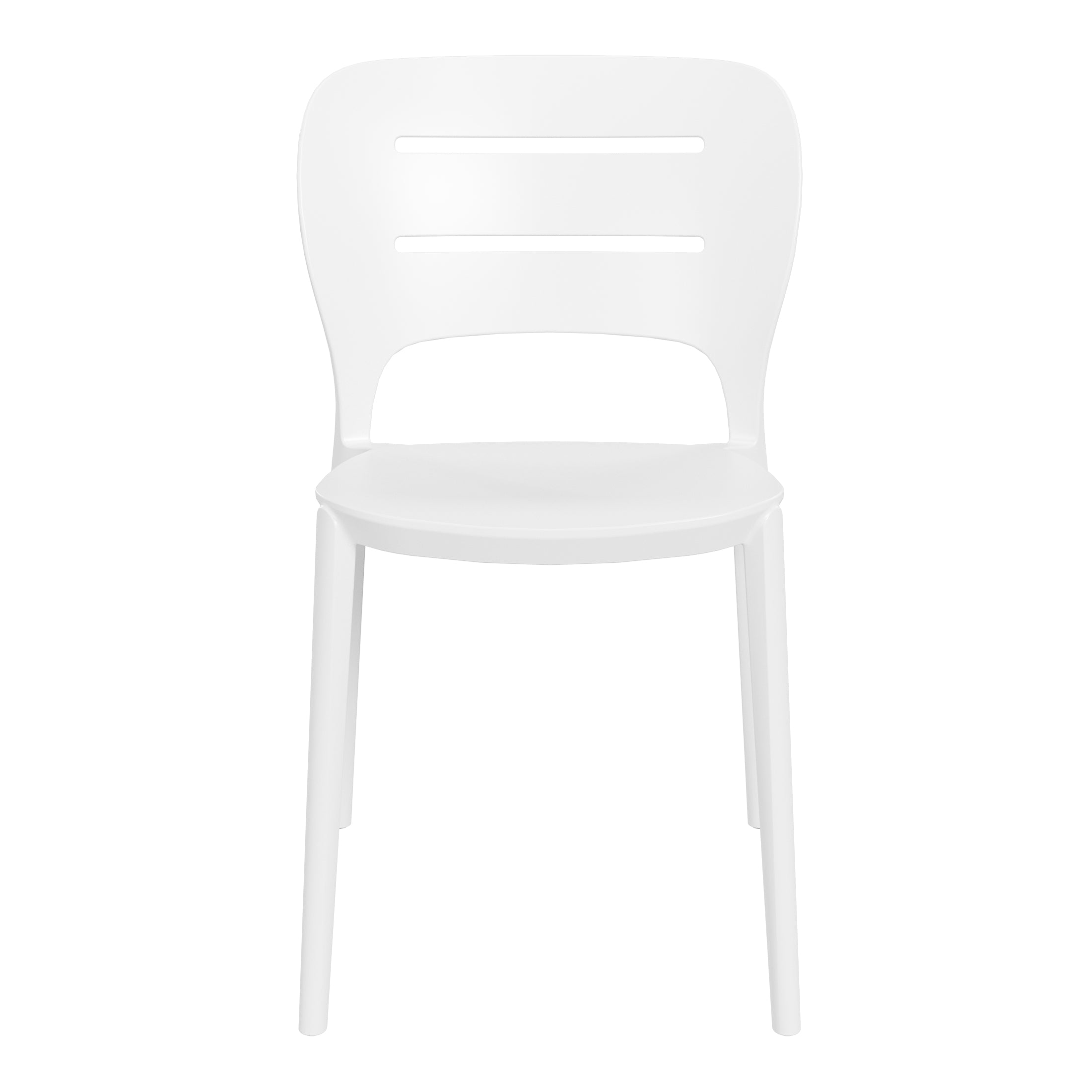 Sunshine Outdoor Modern Stackable Plastic Patio Dining Side Chairs (Set of 2)