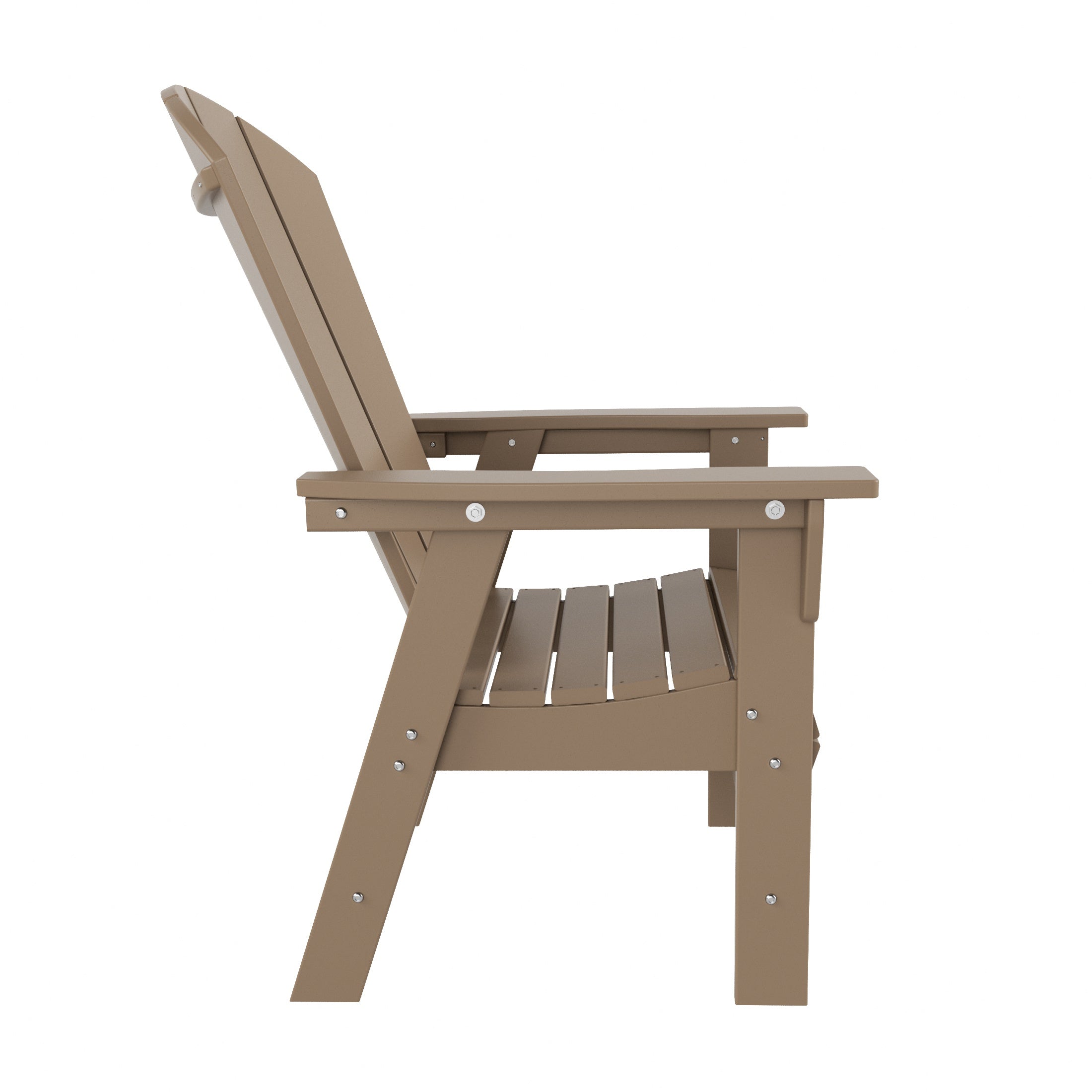 Paradise Malibu Outdoor Patio HDPE Plastic Adirondack Dining Chair