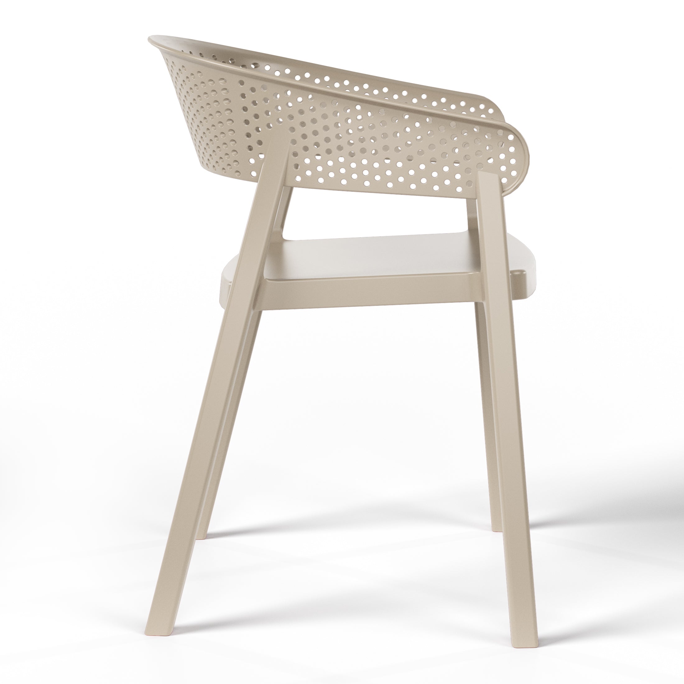 Sunshine Outdoor Modern Stackable Plastic Resin Patio Dining Armchair (Set of 2)