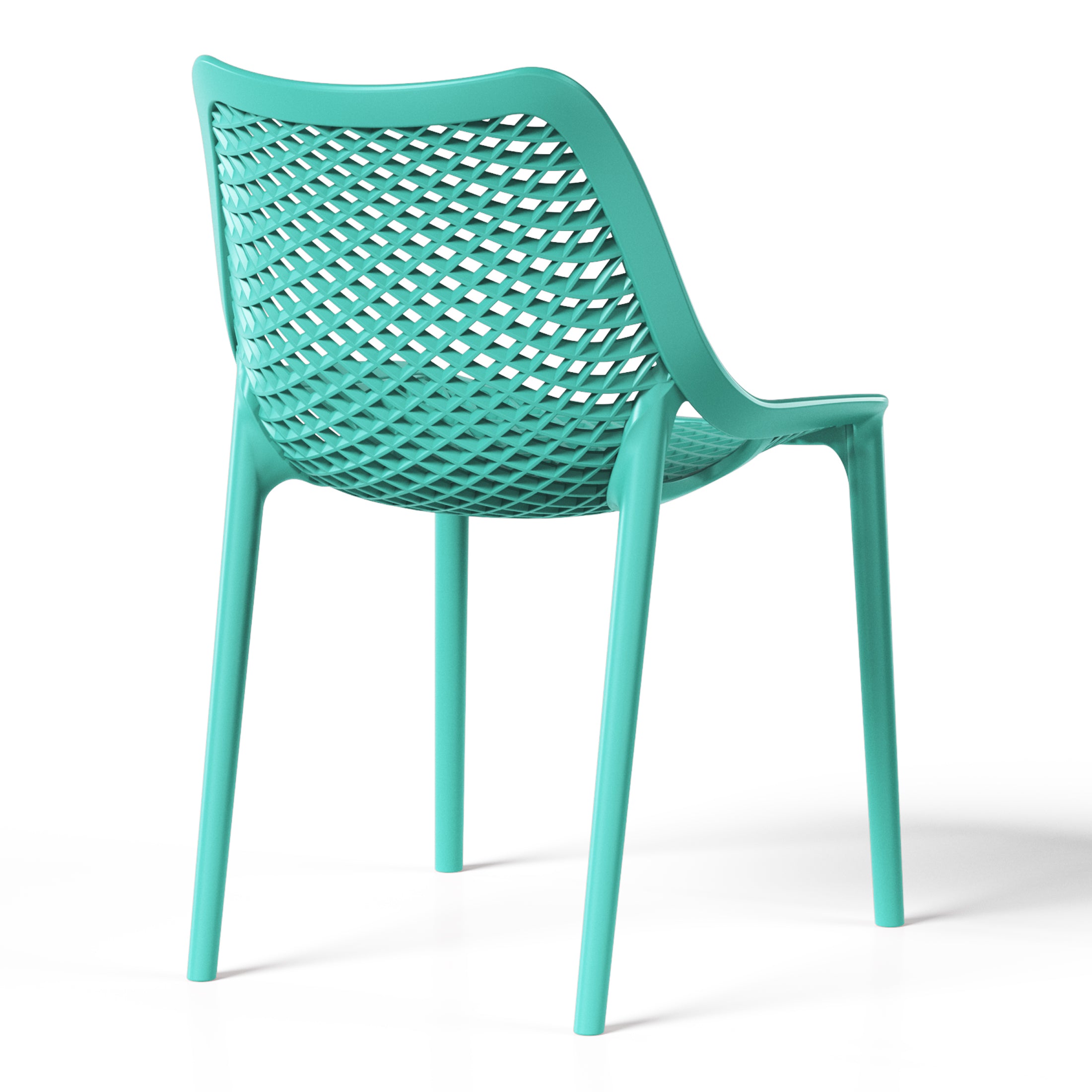 Sunshine Outdoor Stackable Modern Plastic Dining Chairs (Set of 2)