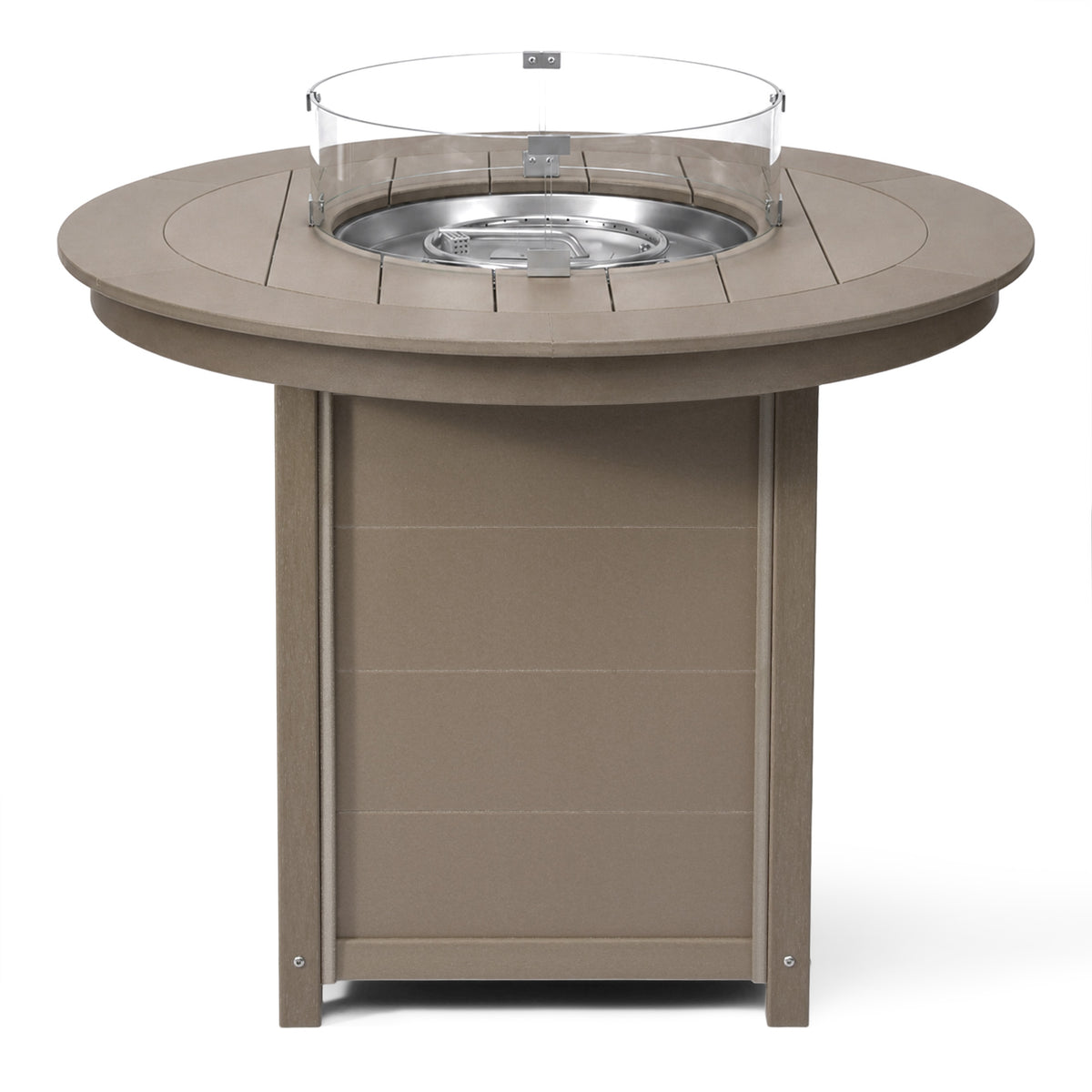 Sol 47" Modern Outdoor Patio Propane Round Counter Height Fire Pit Table