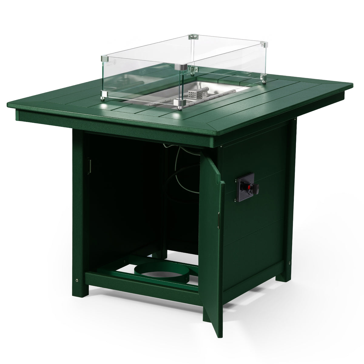 Sol 46" Modern Outdoor Patio Gas Propane Rectangular Fire Pit Table