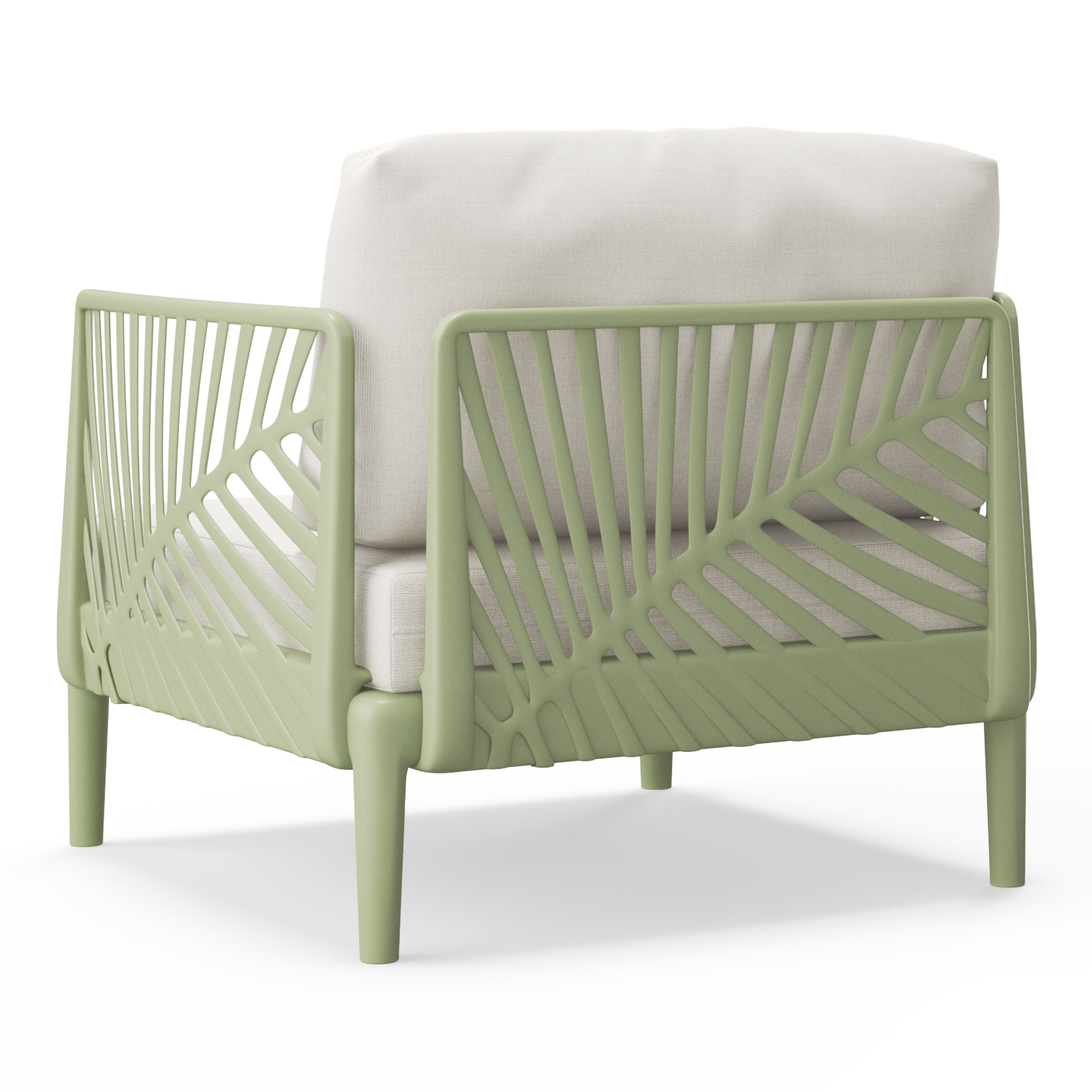 Sunshine Modern Outdoor Polypropylene Resin Deep Seating Patio Club Chair