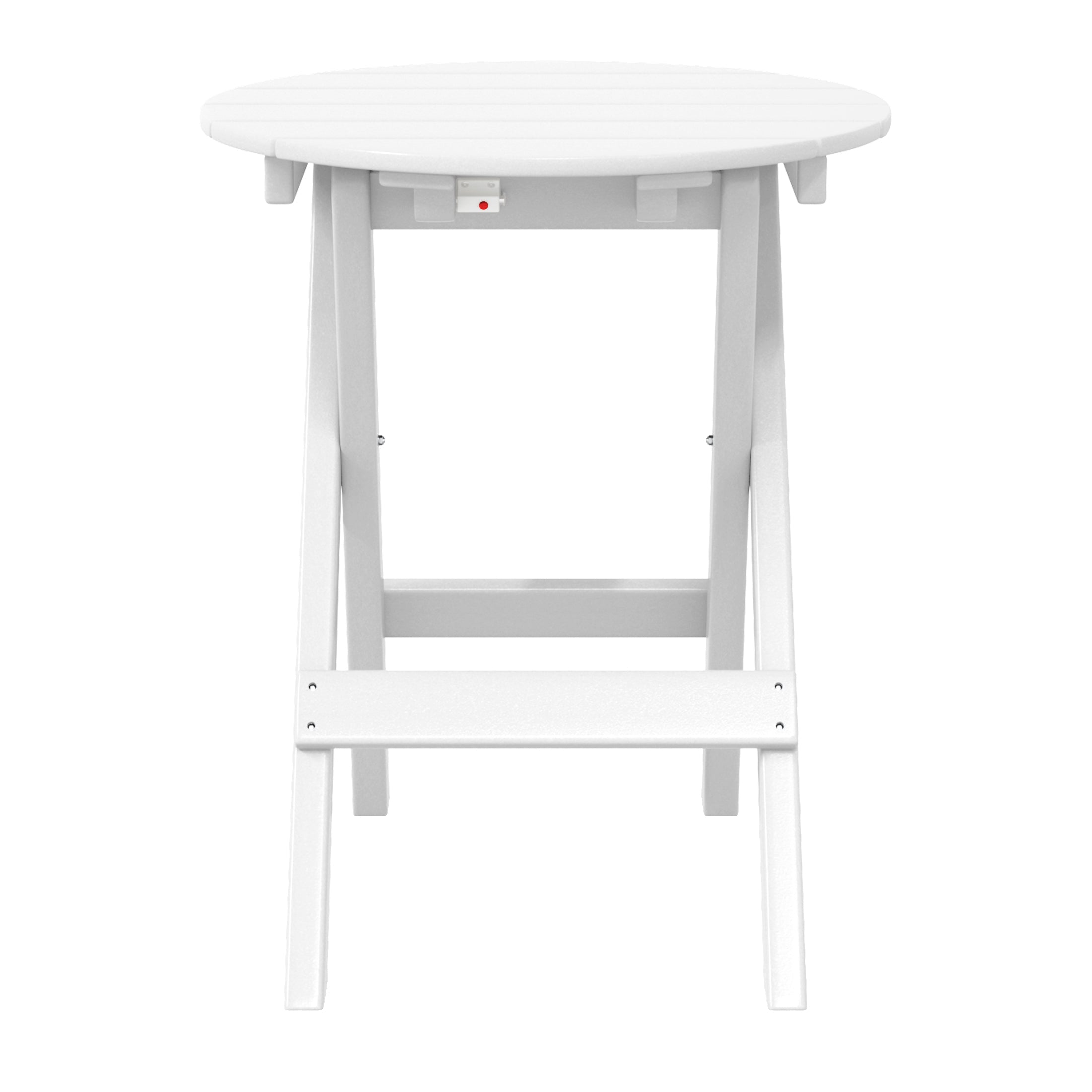 Paradise HDPE Outdoor 24.5 Inch Round Portable Folding Patio Dining Table