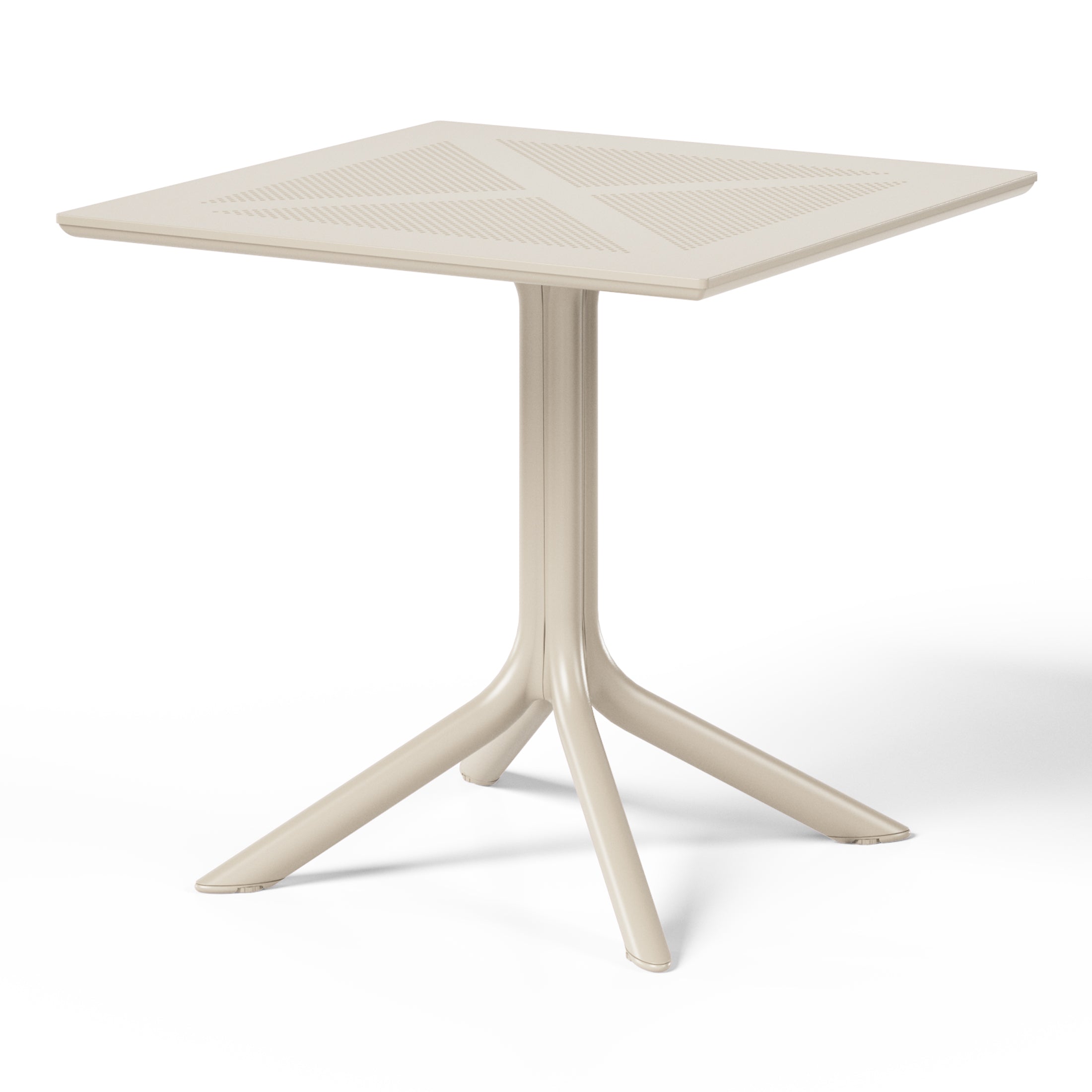 Sunshine 31.5" Square Plastic Outdoor Patio Dining Table for 4