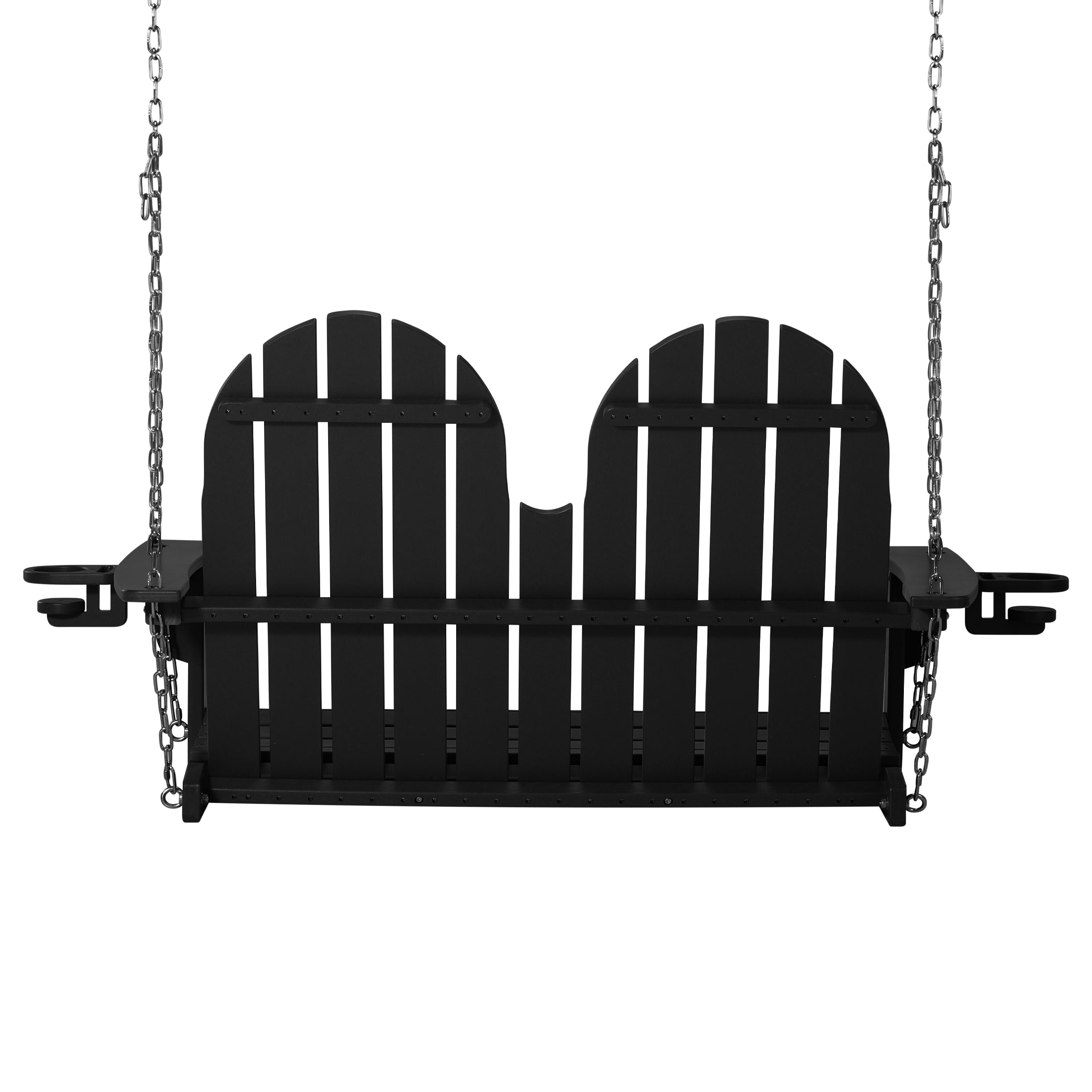 Savannah 4ft Outdoor HDPE Poly Farmhouse Hanging Porch Swing With Cup Holders