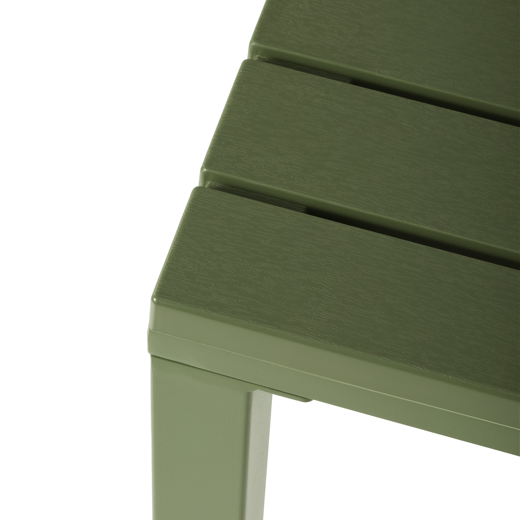 Sunshine 31.5" Iron Metal Frame Outdoor Square Patio Dining Table