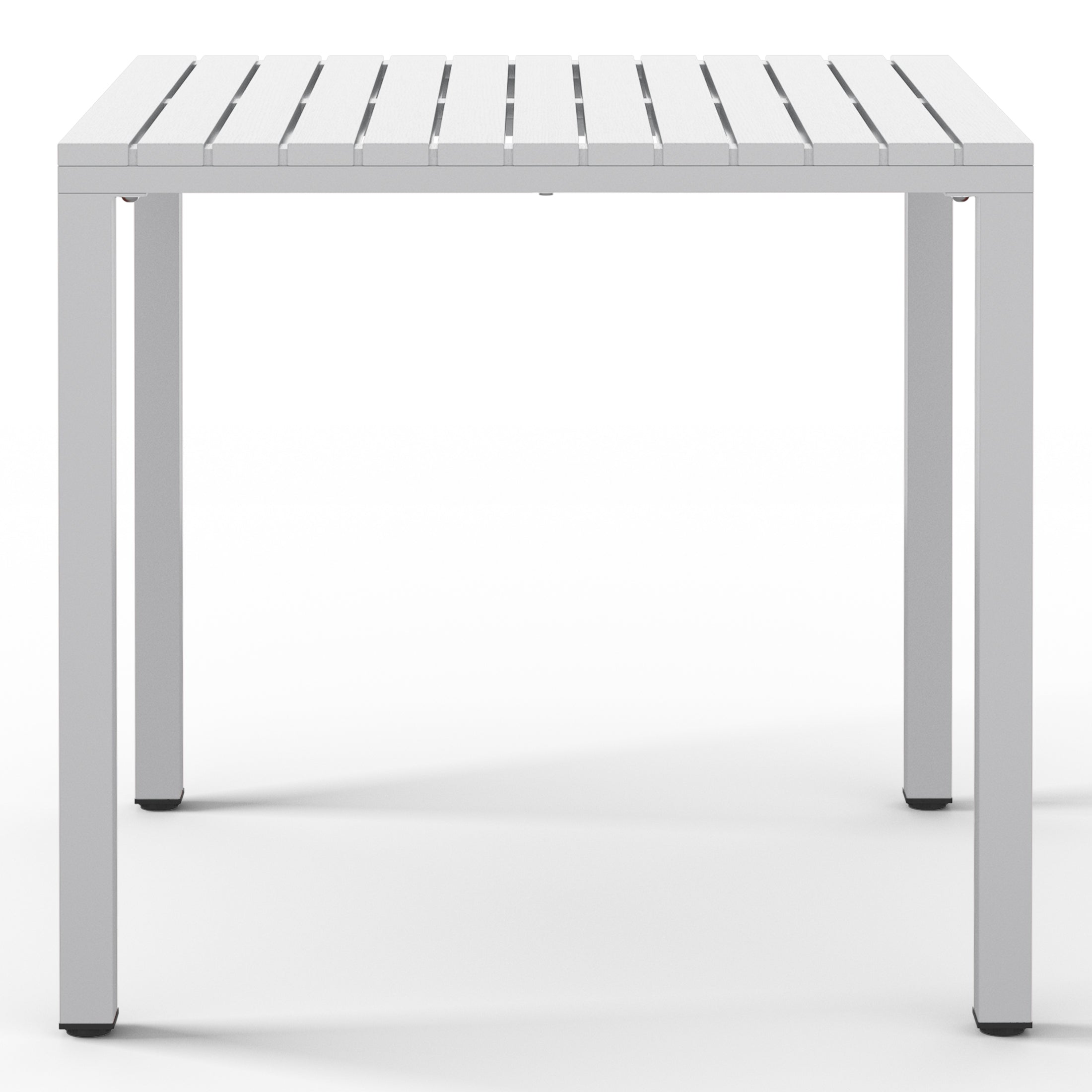 Sunshine 31.5" Iron Metal Frame Outdoor Square Patio Dining Table