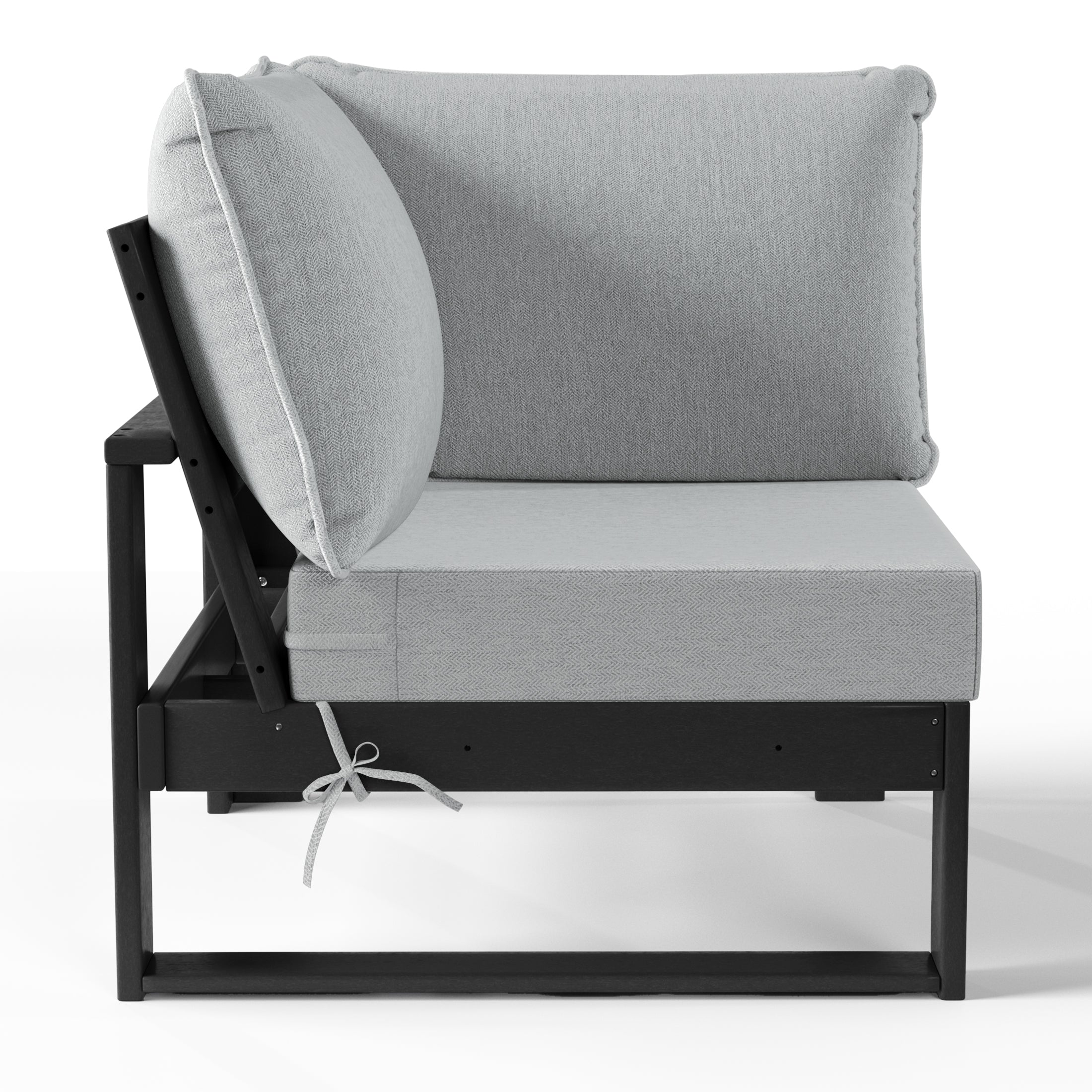 Rockaway Outdoor HDPE Sectional Corner Sofa Seat with Water-Proof Cushions