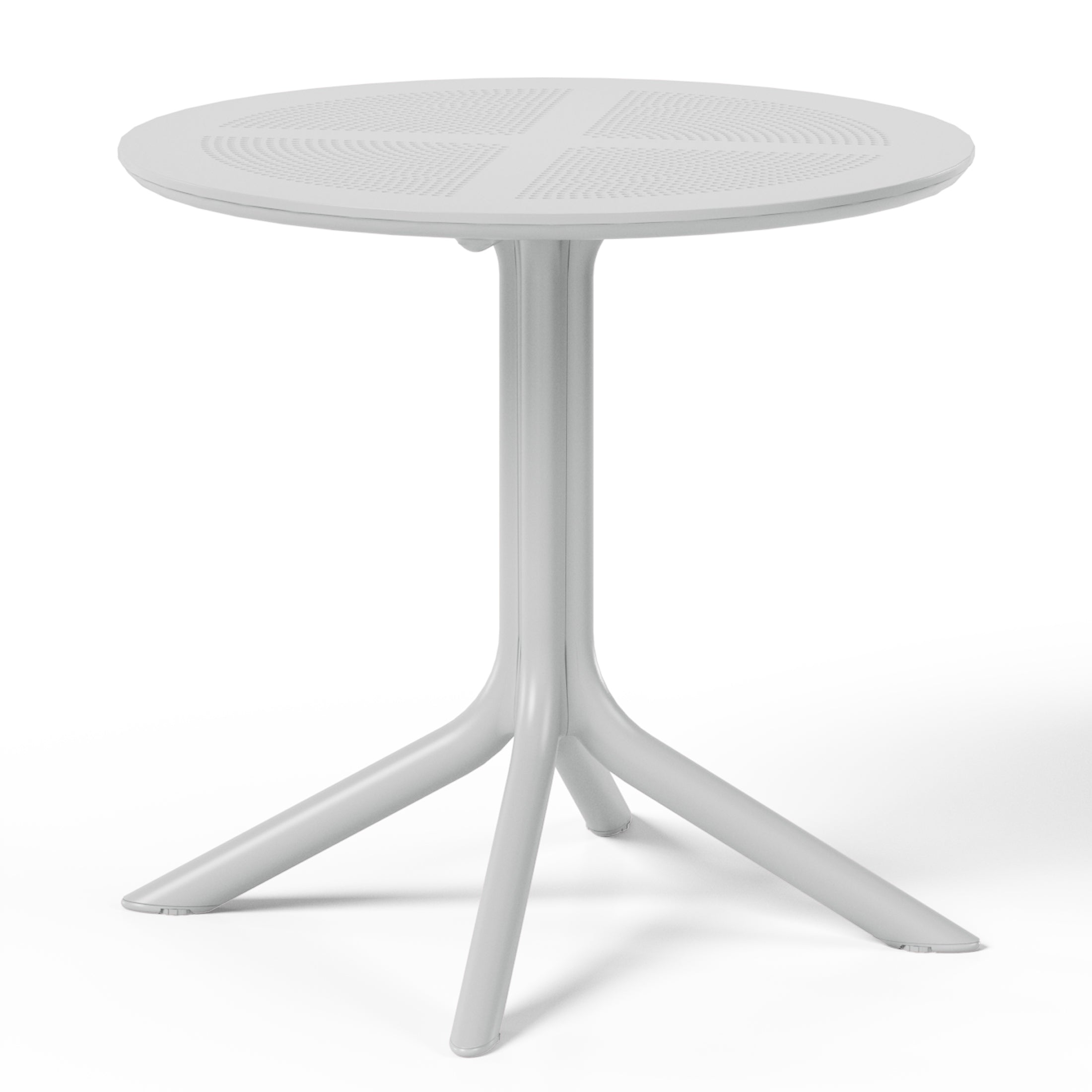Sunshine 31.5" Round Plastic Outdoor Patio Dining Table for 4