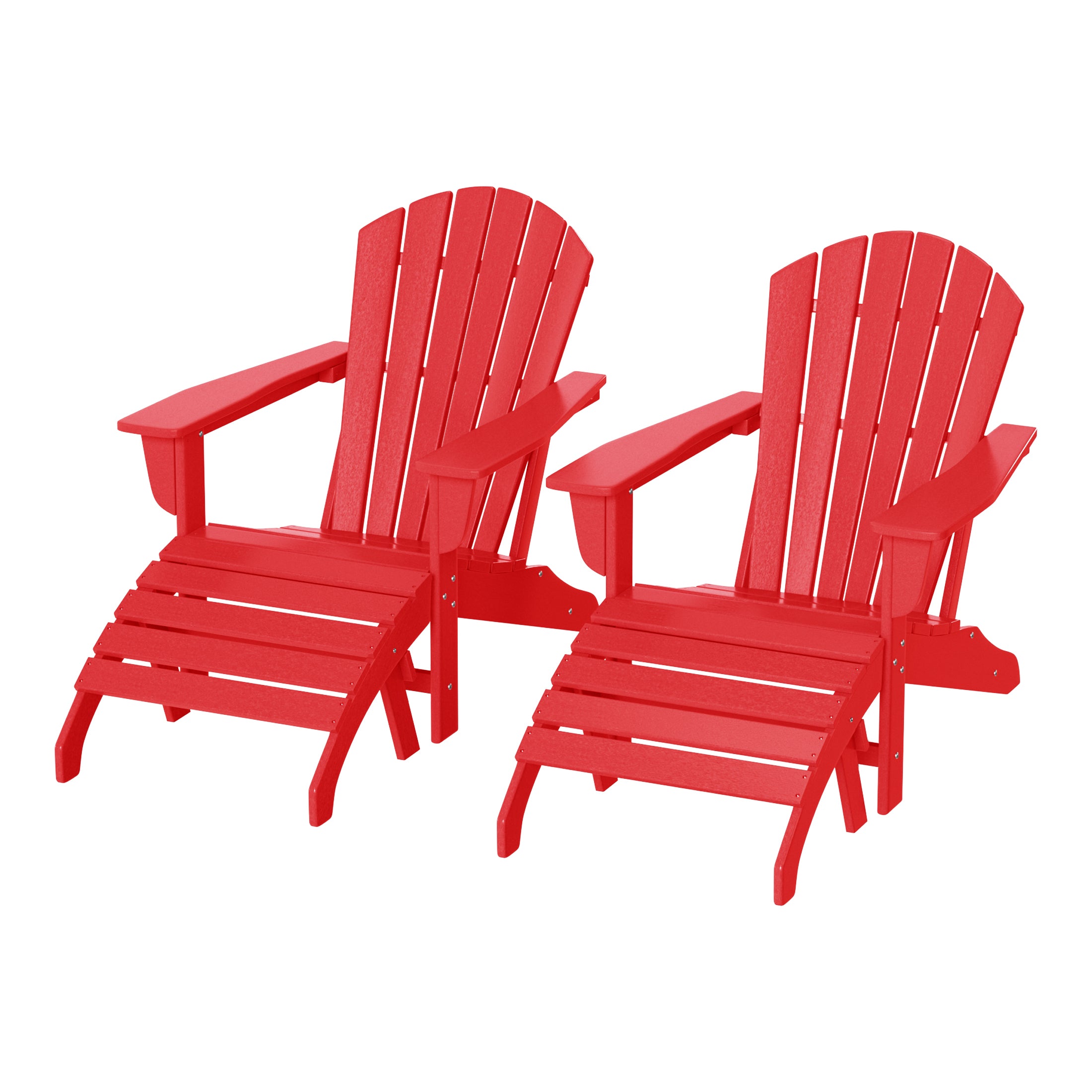 Portside Outdoor Adirondack Chair With Ottoman 4-Piece Set