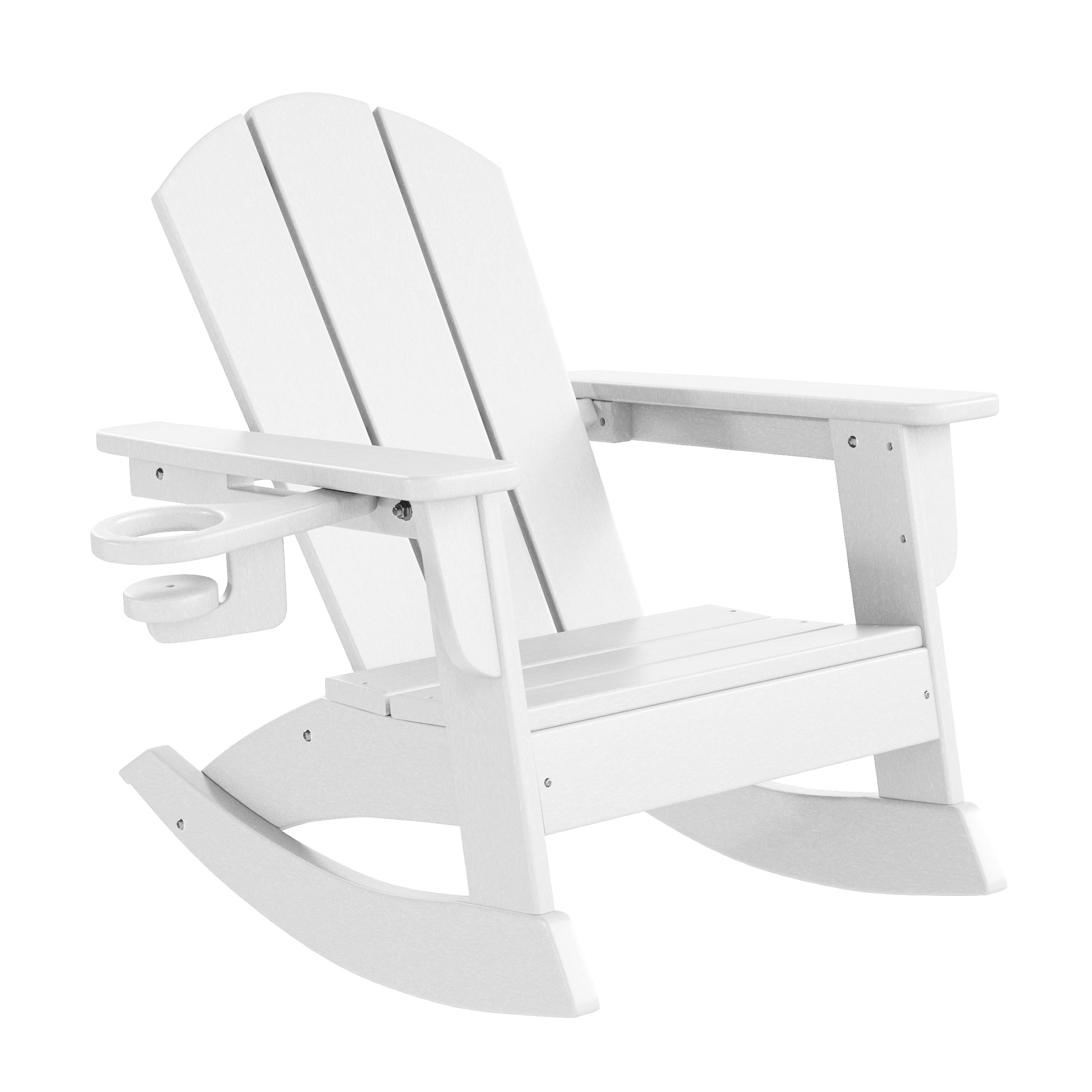 Paradise 3-Piece Kids Rocking Chair With Cup Holder and Square Side Table Set