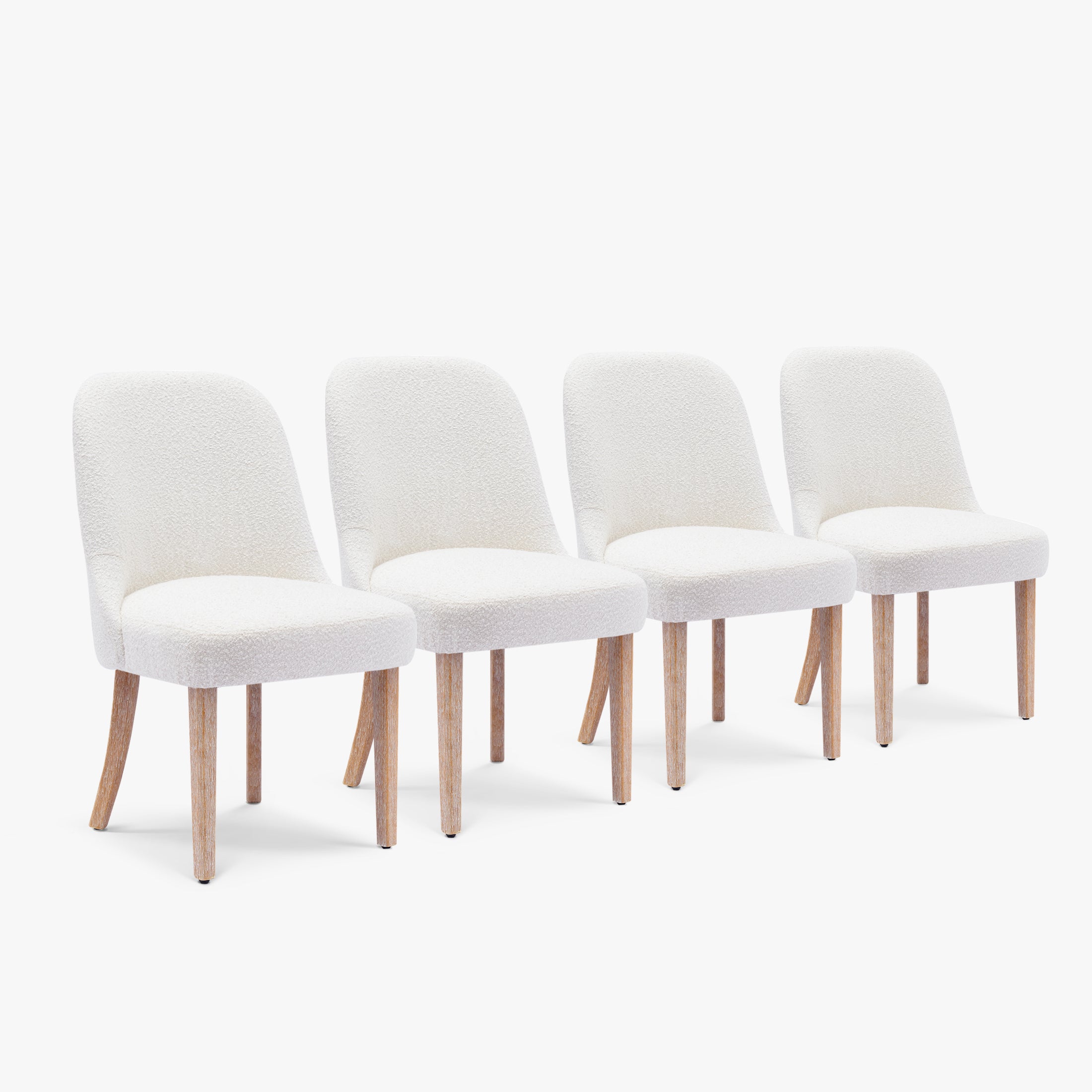 Amélie Mid-Century Modern Upholstered Boucle Dining Chair (Set of 4)